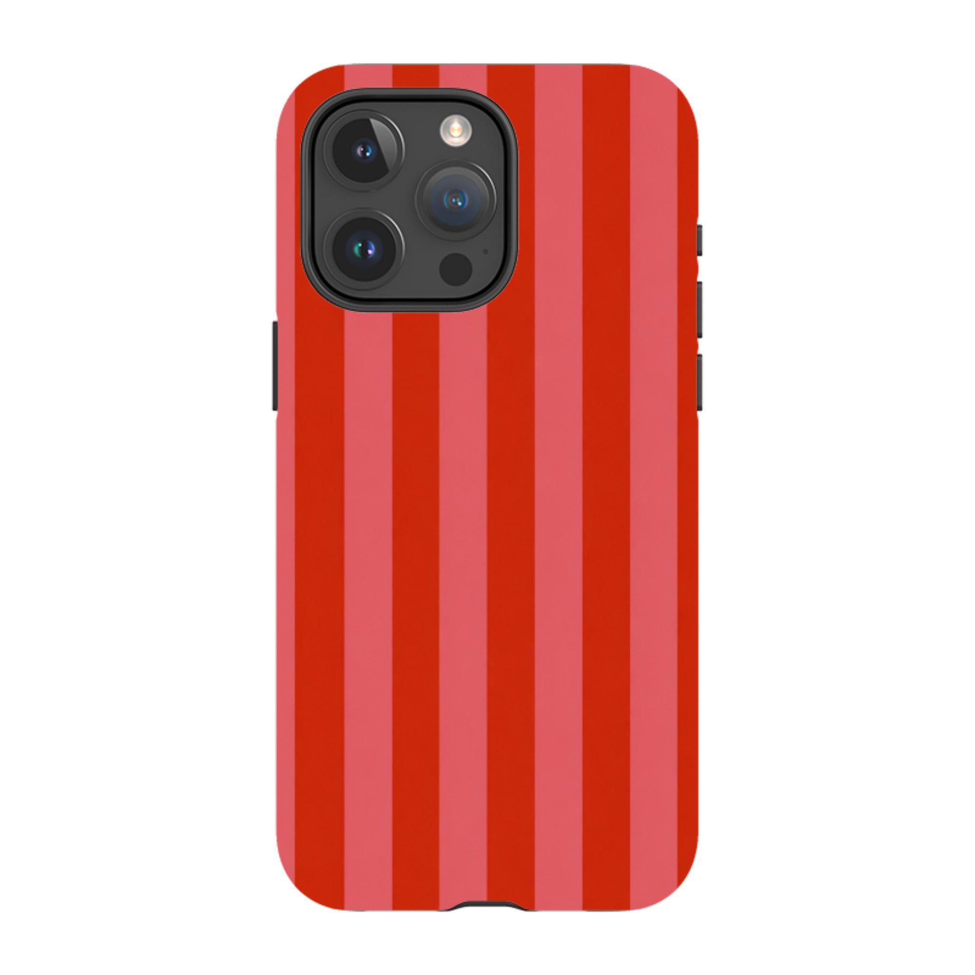 iPhone MagSafe Tough Case - Cherry Red & Pink Stripe