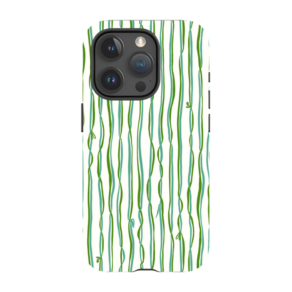 iPhone Tough Case - Ribbons blue and green By Katherine Quinn