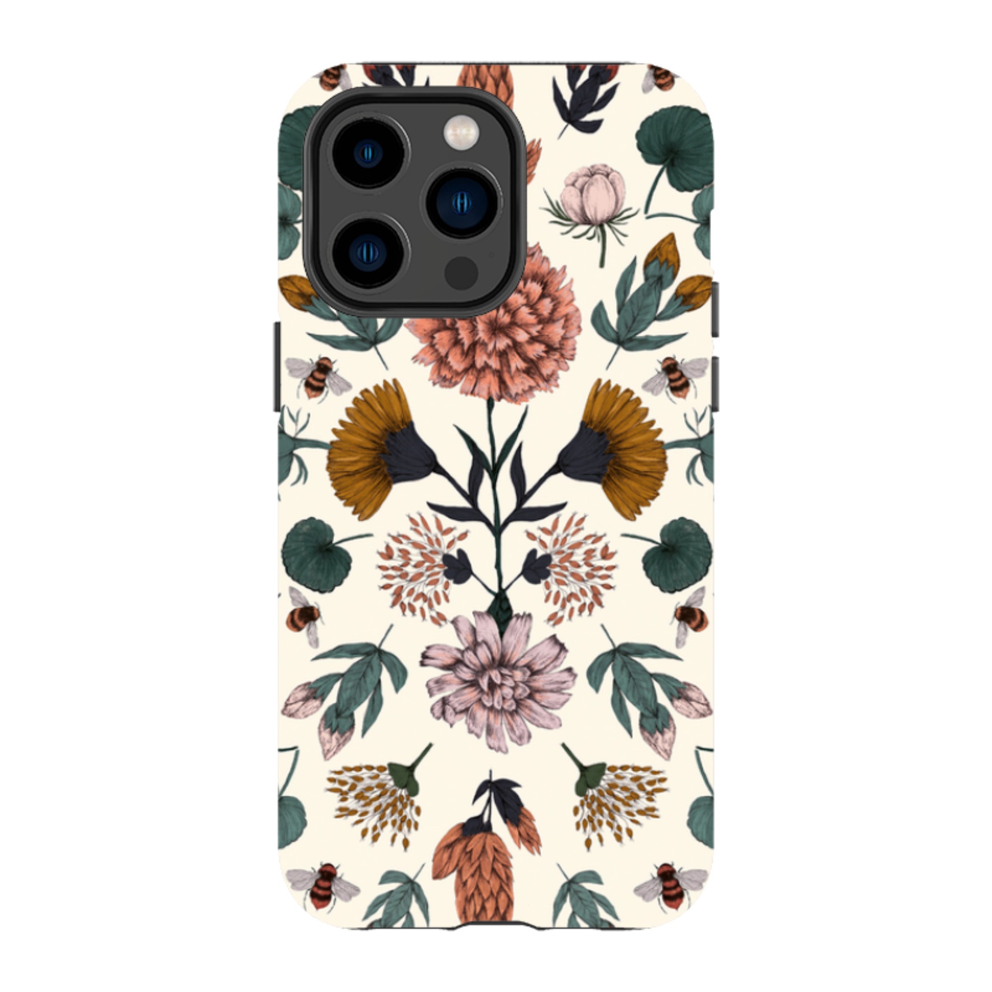iPhone MagSafe Tough Case -  Floral Bees By Jade Mosinski
