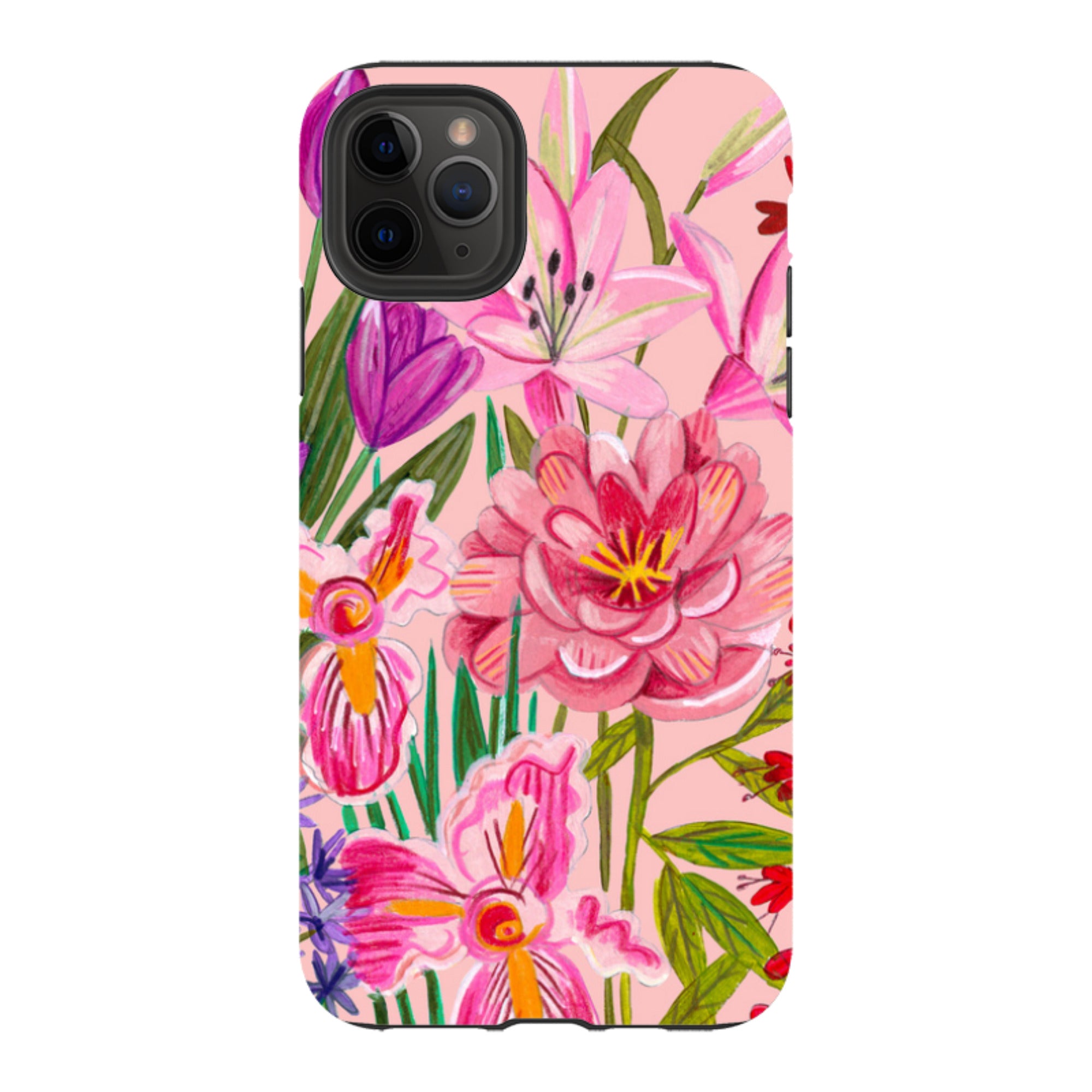 iPhone Tough Case - Pink Floral By Caroline Bonne Muller