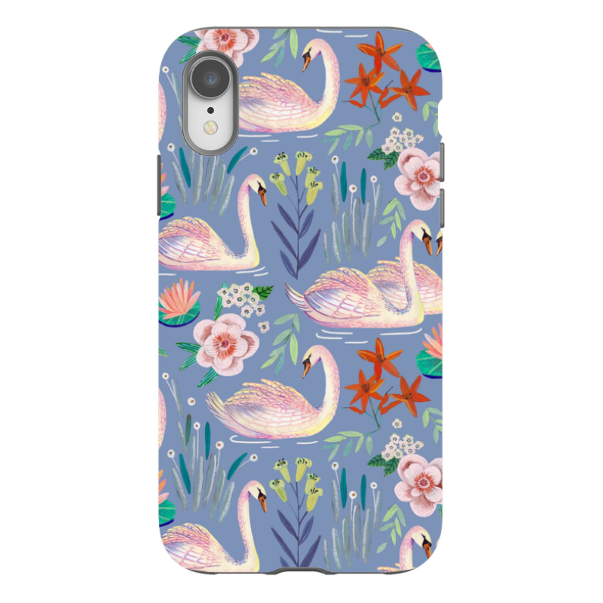 iPhone Tough Case - Swan Pattern By Caroline Bonne Muller