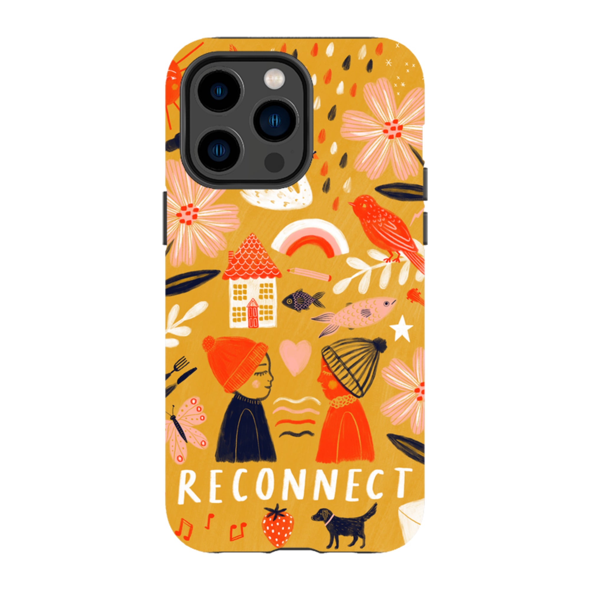 iPhone Tough Case - Reconnect Yellow By Lee Foster Wilson