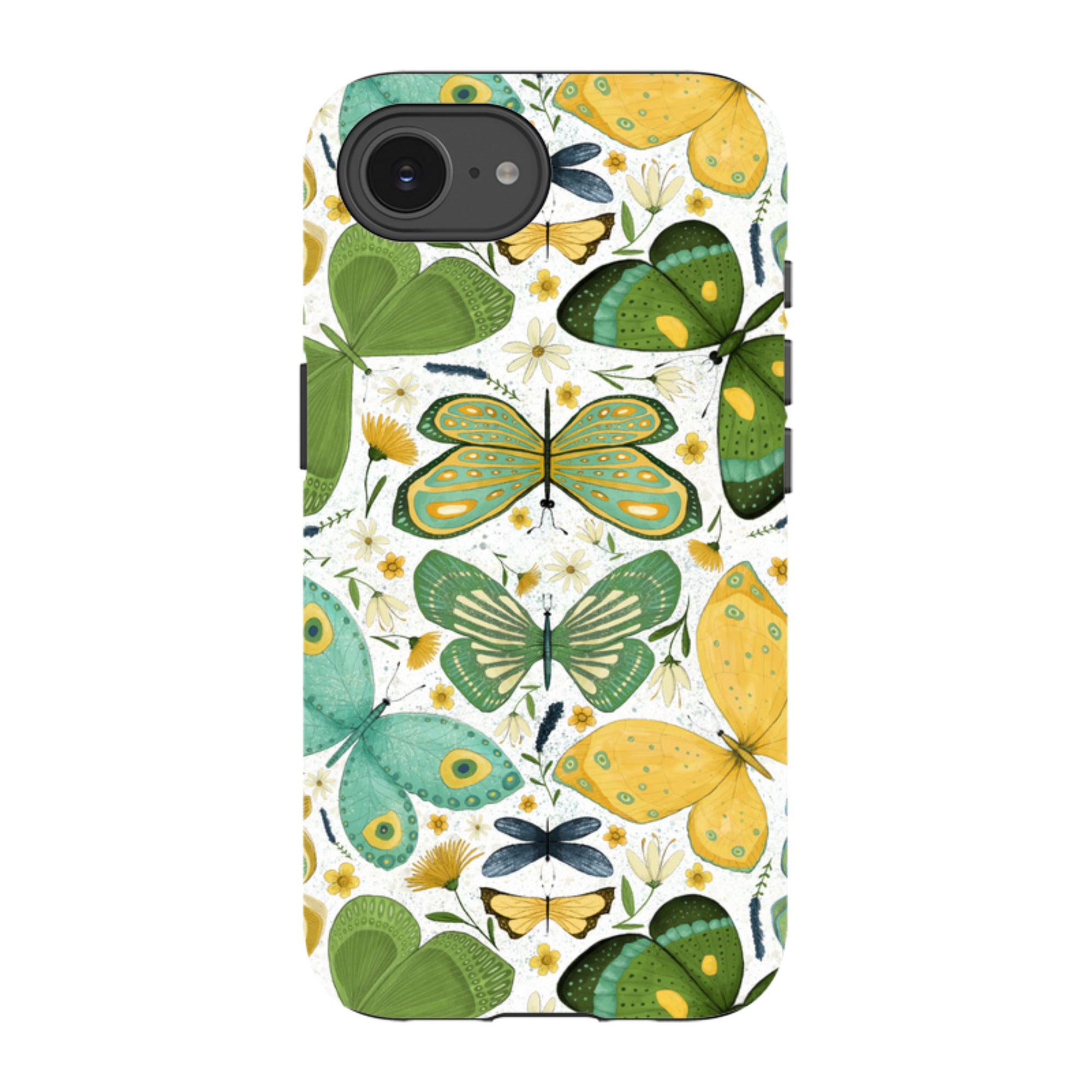 iPhone Tough Case - Green Butterflies By Maja Lindberg