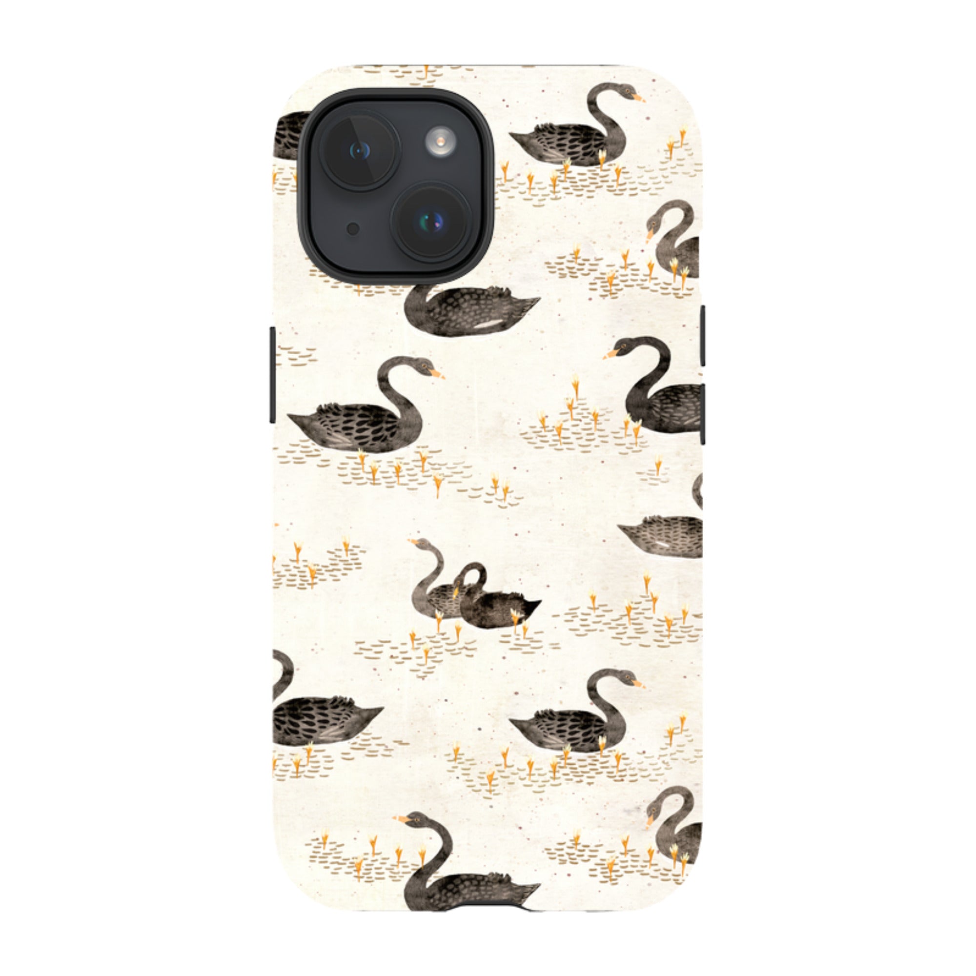 iPhone Tough Case - Swans Cream By Katherine Quinn