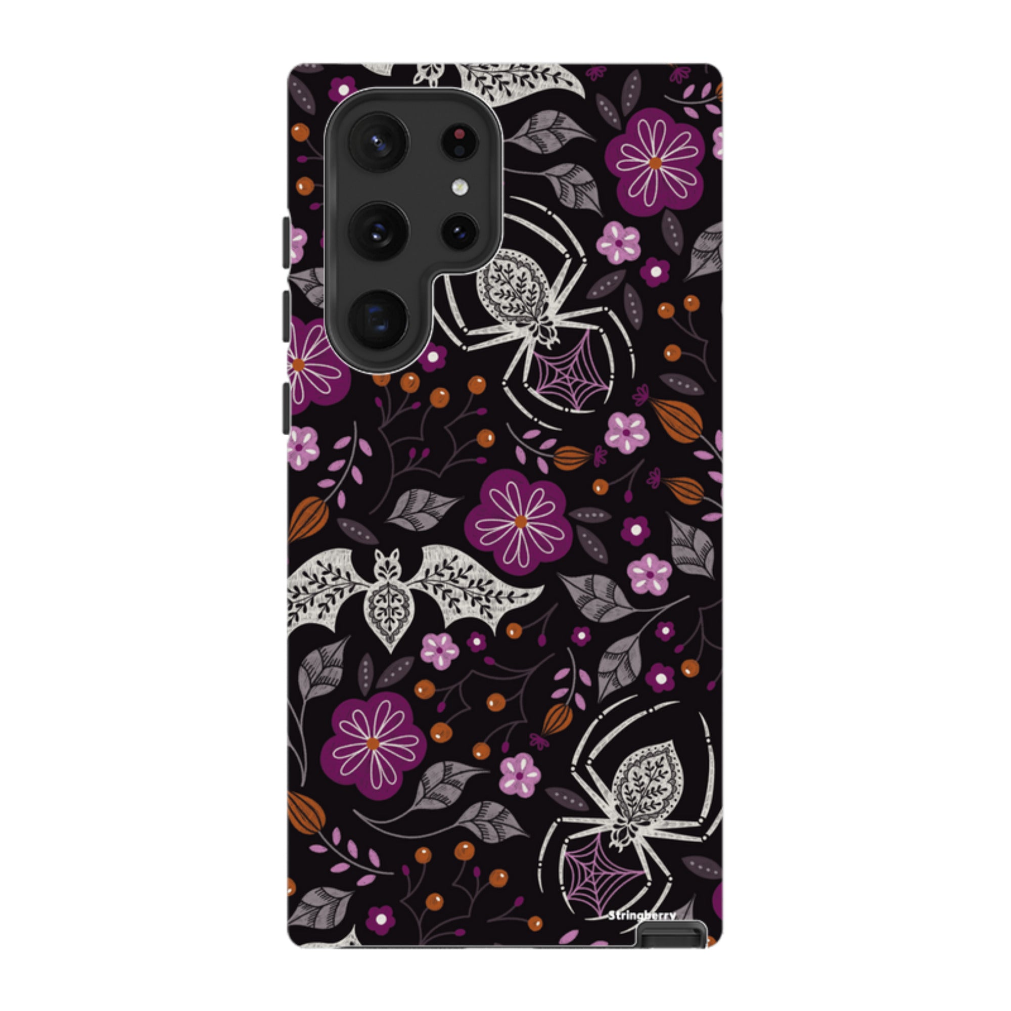 Samsung Tough Case - SpiderBat Pattern Black By Jenny Zemanek