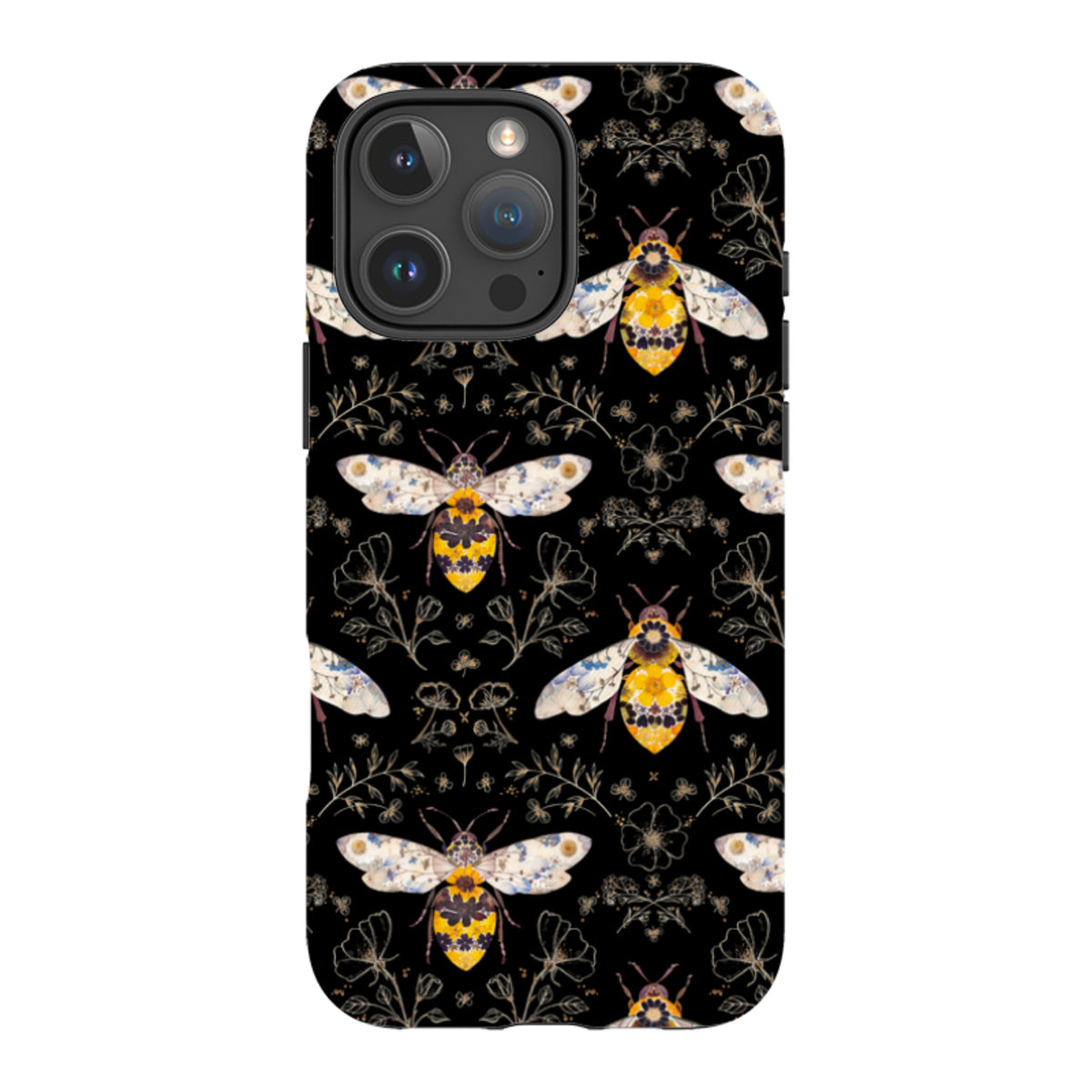 iPhone MagSafe Tough Case - Midnight Bumble Bee Multi By Helen Ahpornsiri