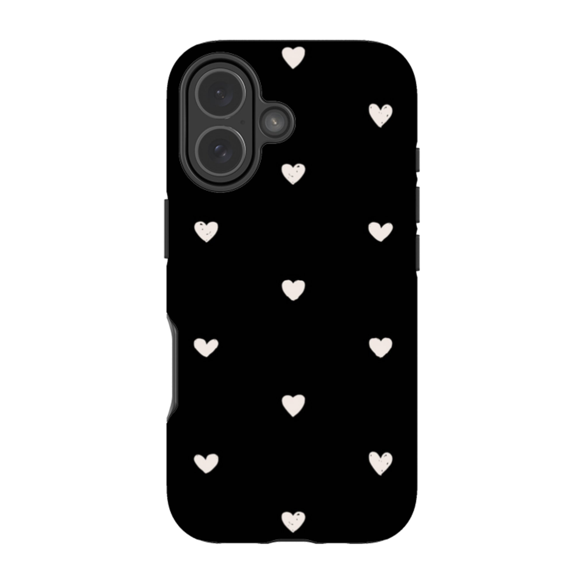 iPhone Tough Case - Hearts Black