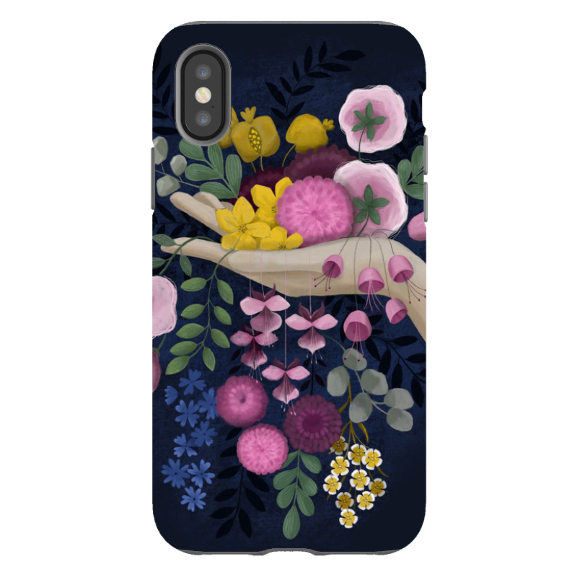 iPhone Tough Case - Flower Hand By Bex Parkin