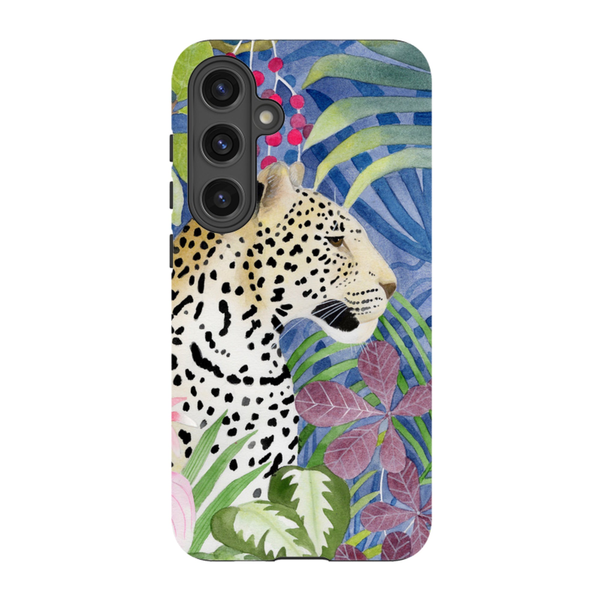 Samsung Tough Case - Blue Jungle Leopard By Bex Parkin