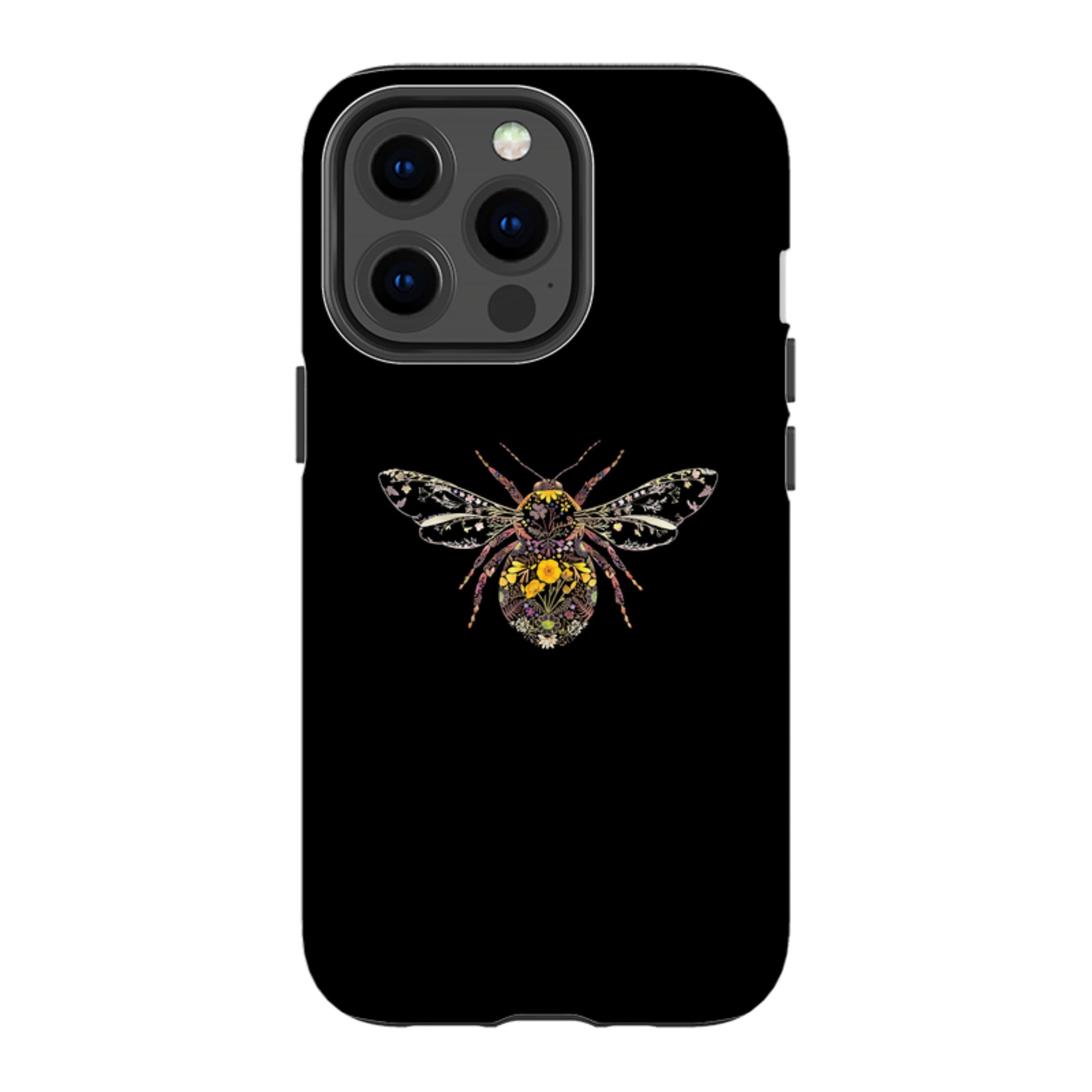 iPhone MagSafe Tough Case -  Floral Bumble Bee By Helen Ahpornsiri