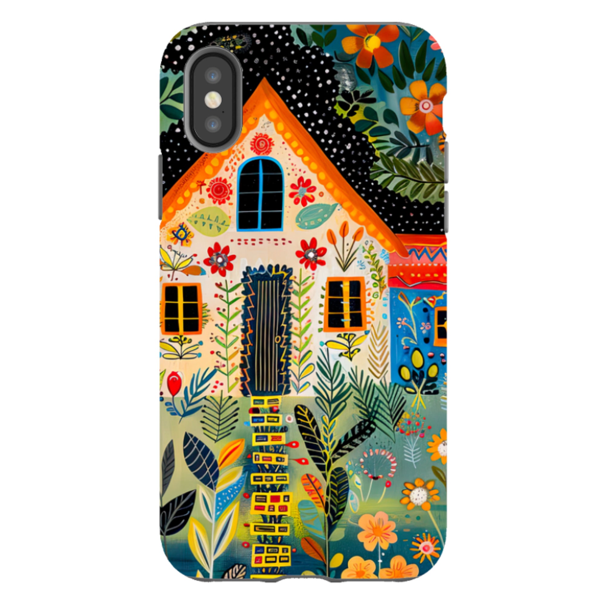 iPhone Case - Folk Art House II
