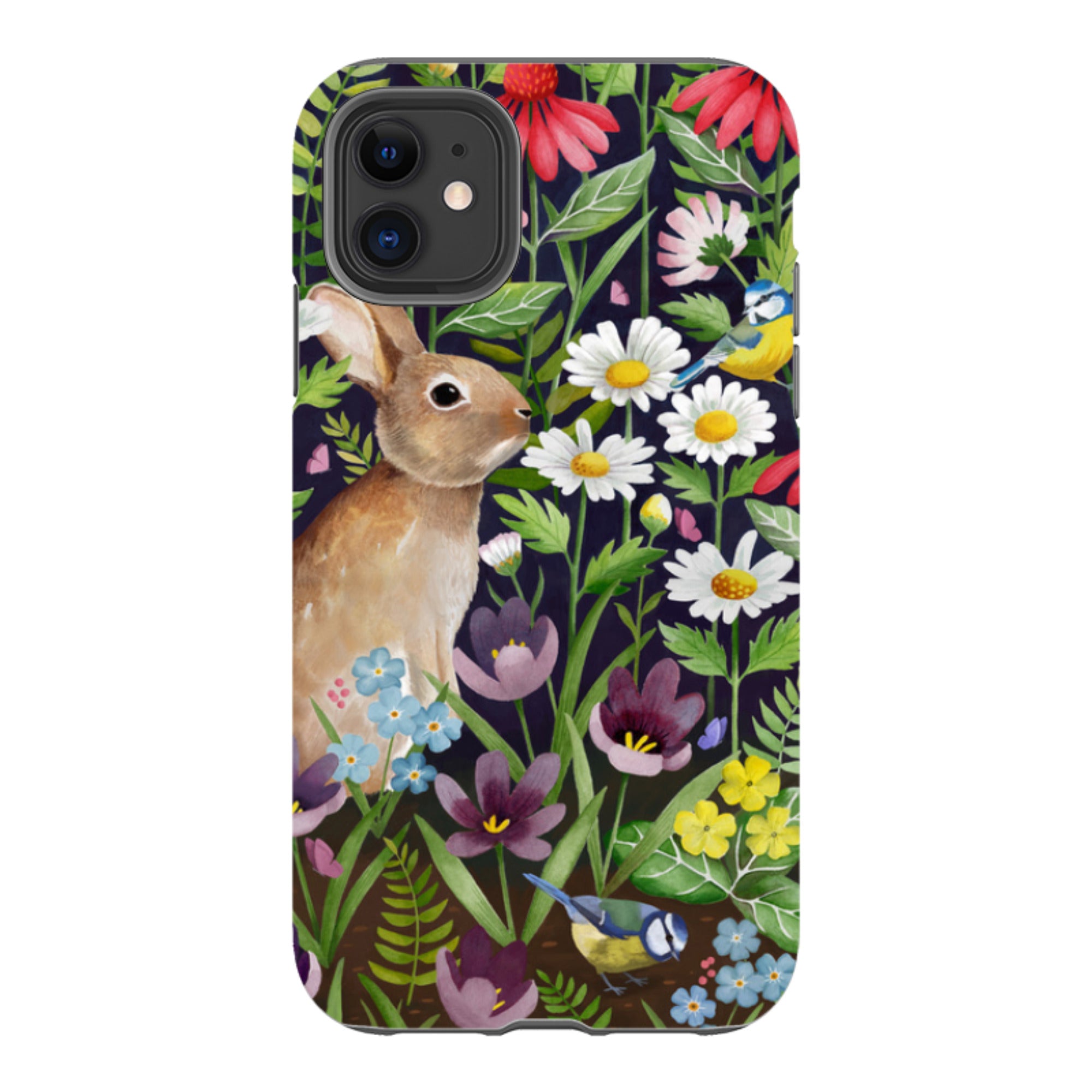 iPhone Tough Case - Rabbit And Wildflowers By Bex Parkin