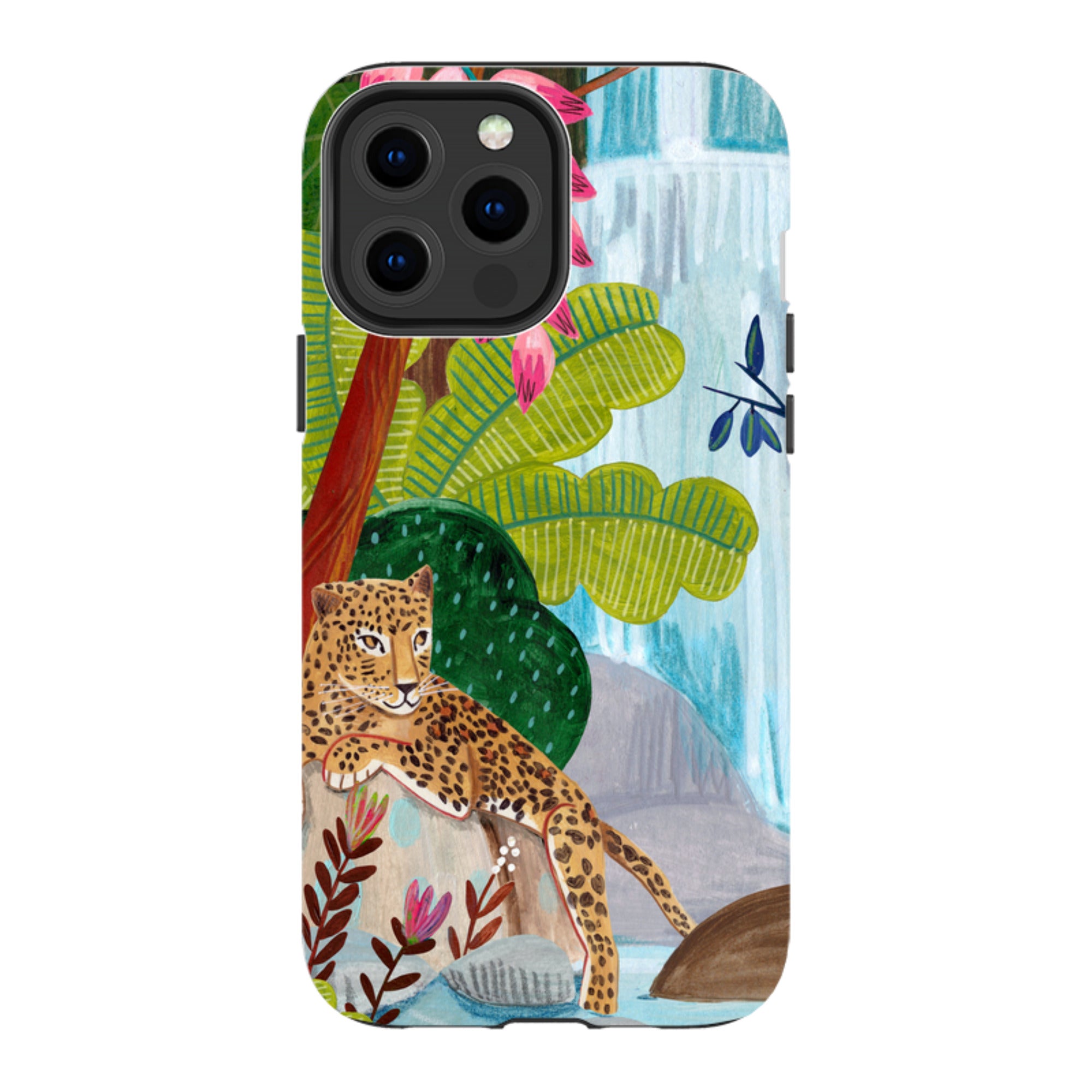iPhone Tough Case - Waterfall Leopard By Caroline Bonne Muller