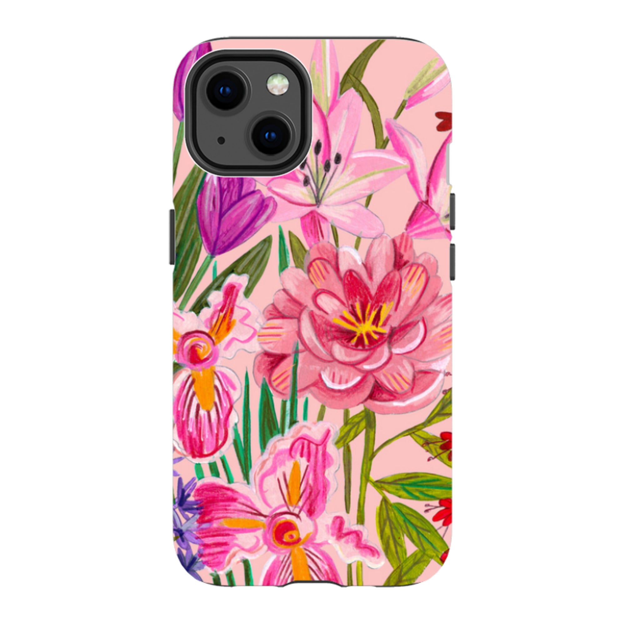 iPhone MagSafe Tough Case -  Pink Floral By Caroline Bonne Muller