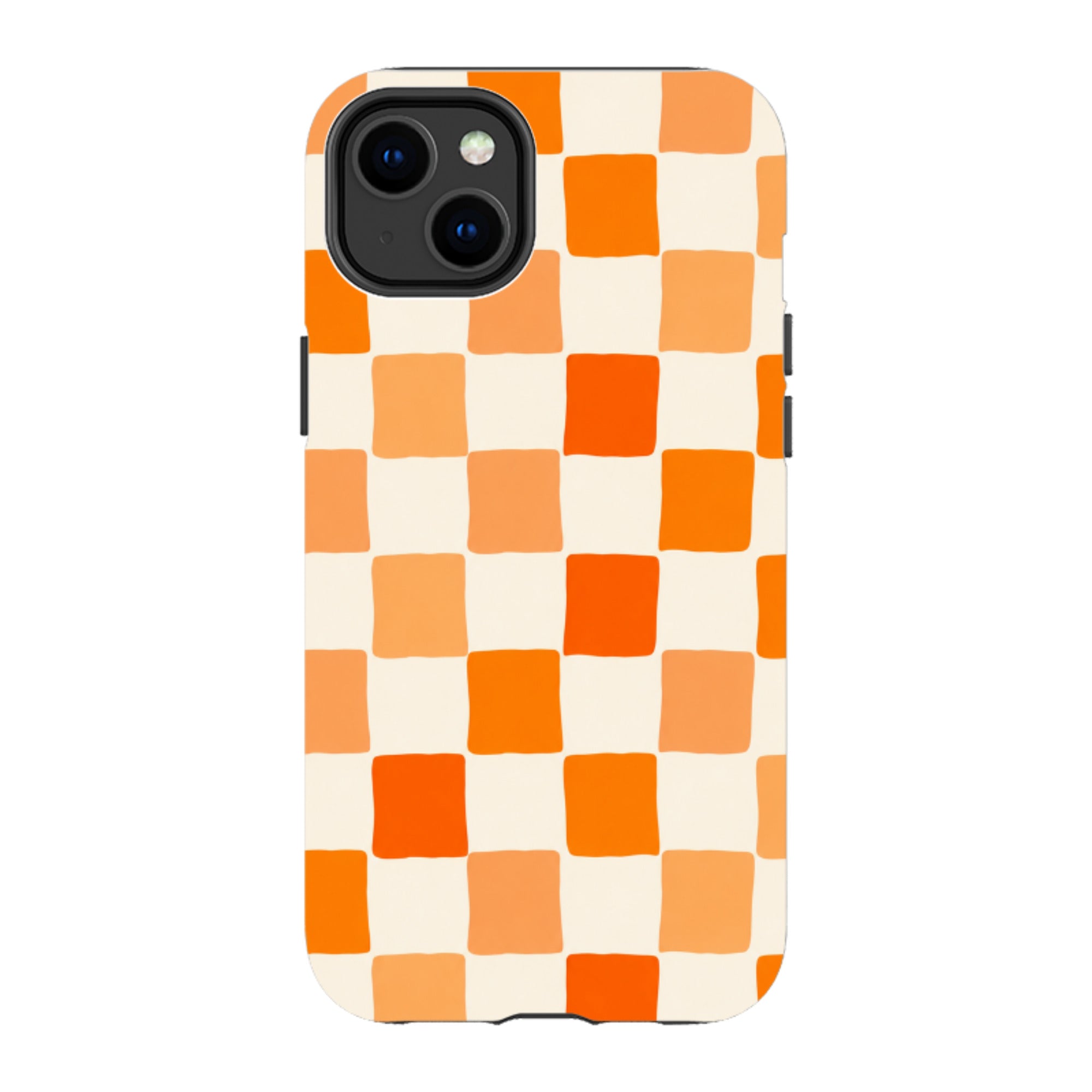 iPhone Tough Case - Orange Checkerboard