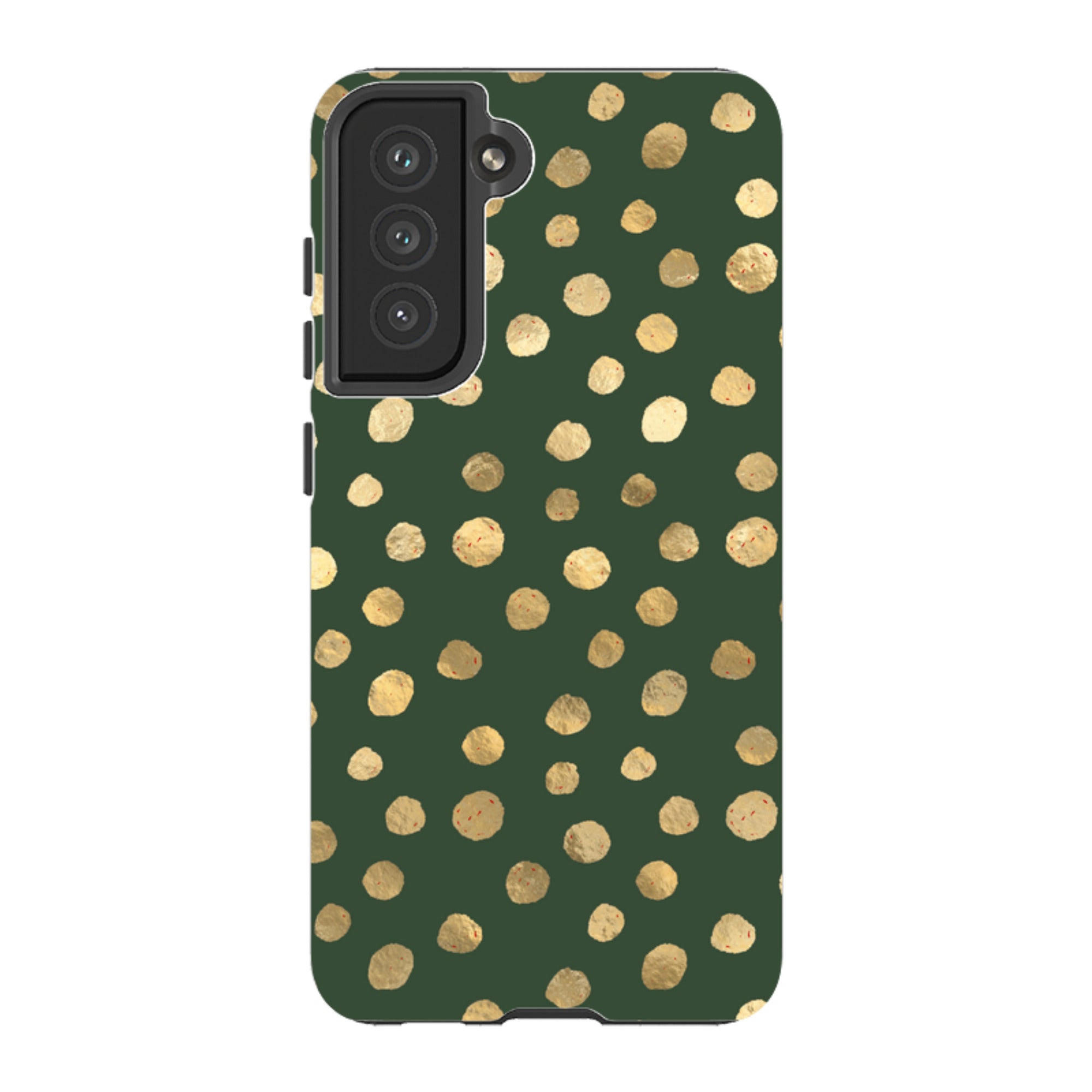Samsung Tough Case - Green and Gold Dots