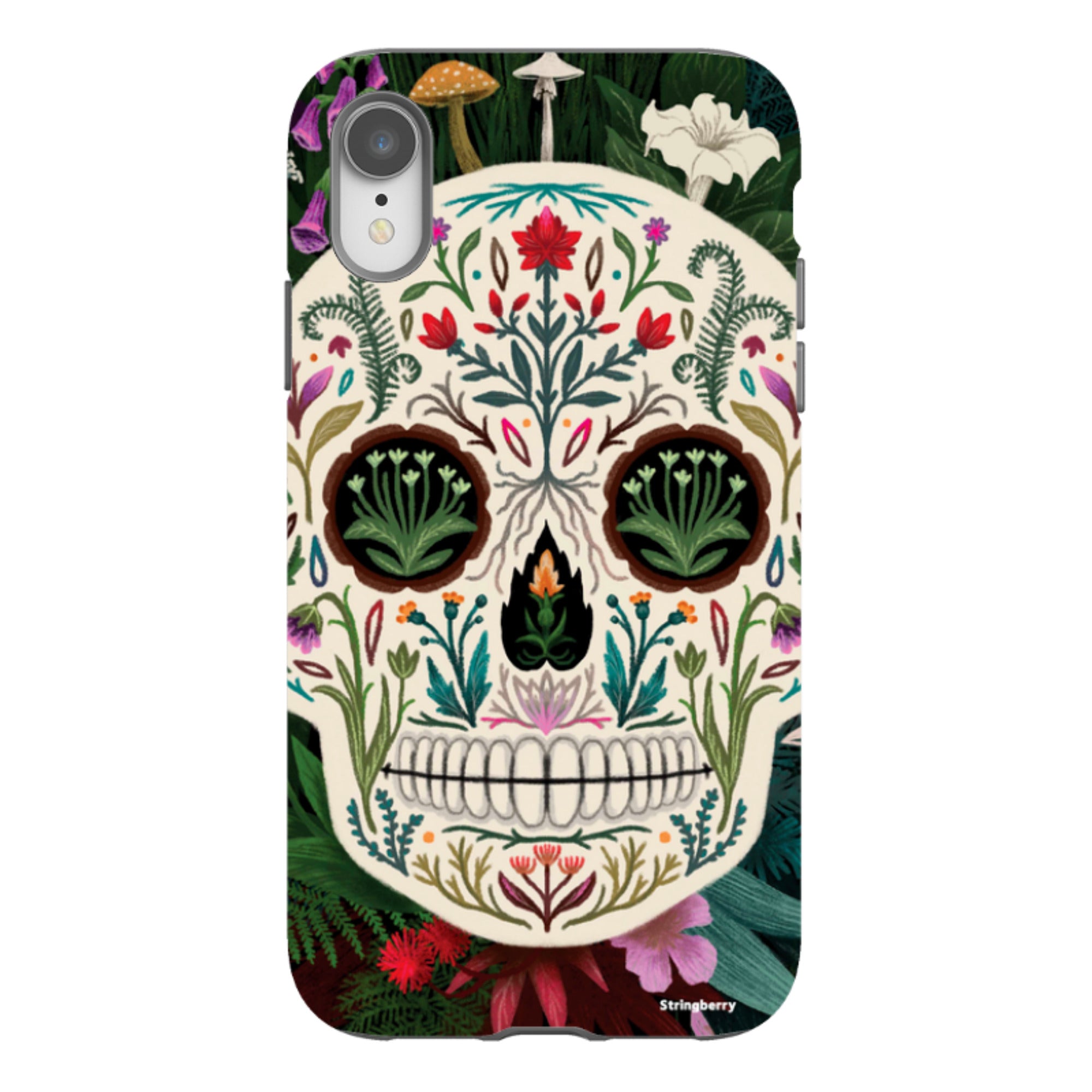 iPhone Tough Case - Poison Sugar Skull By Anna Stead