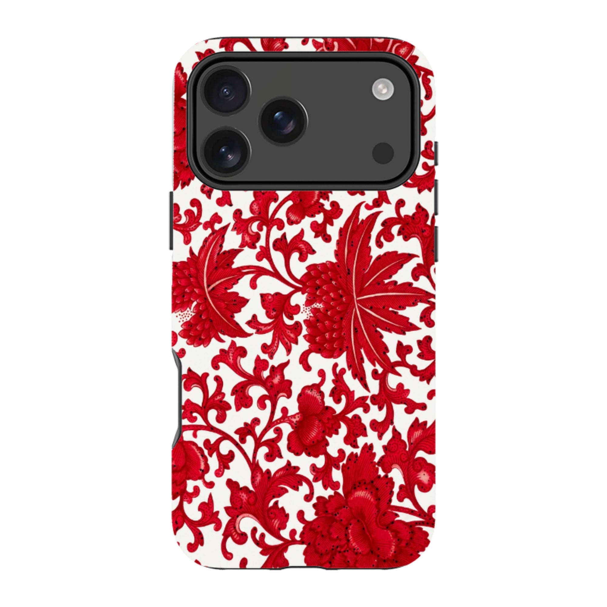 iPhone MagSafe Tough Case - Red Chinoiserie Floral