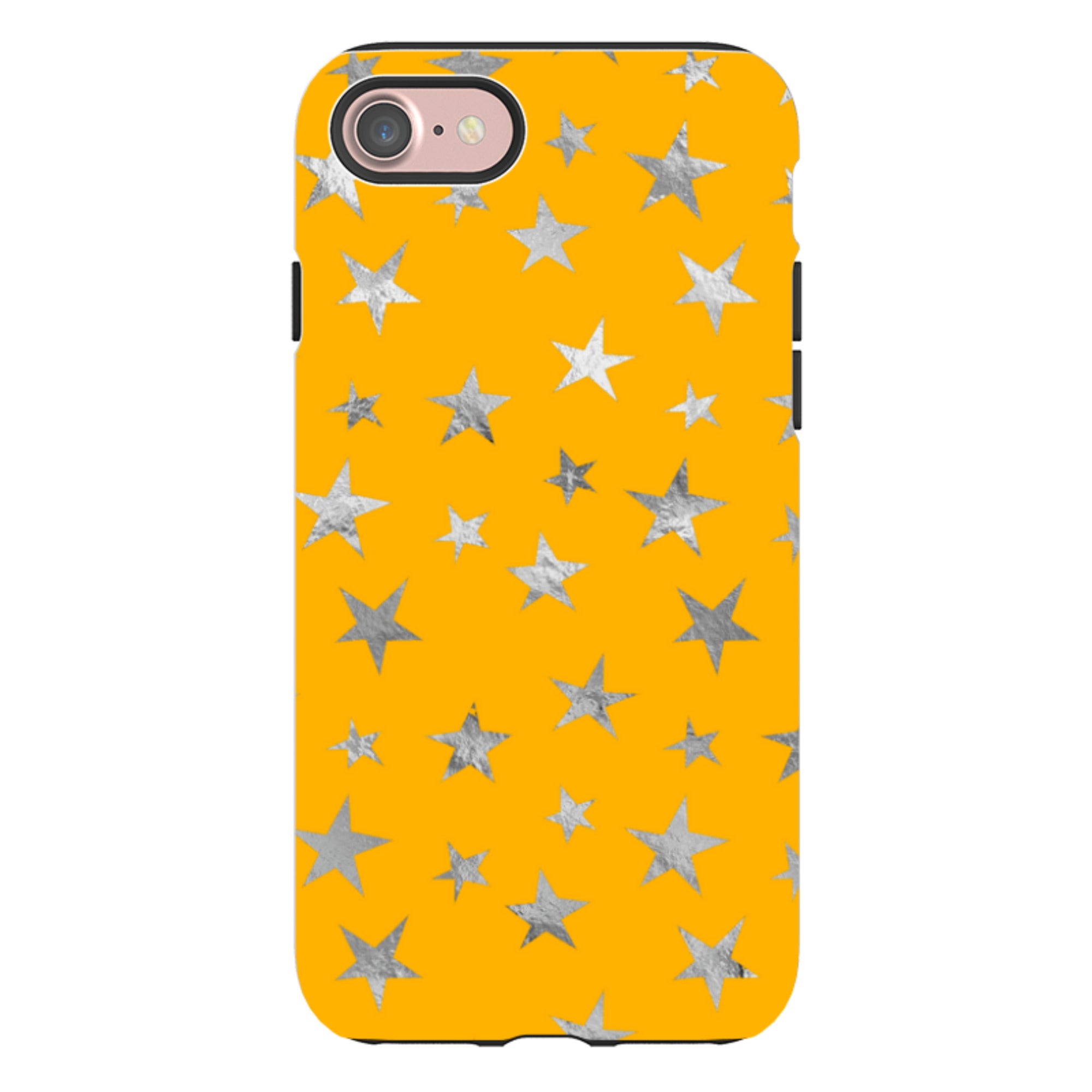 iPhone Tough Case - Honey Stars Silver