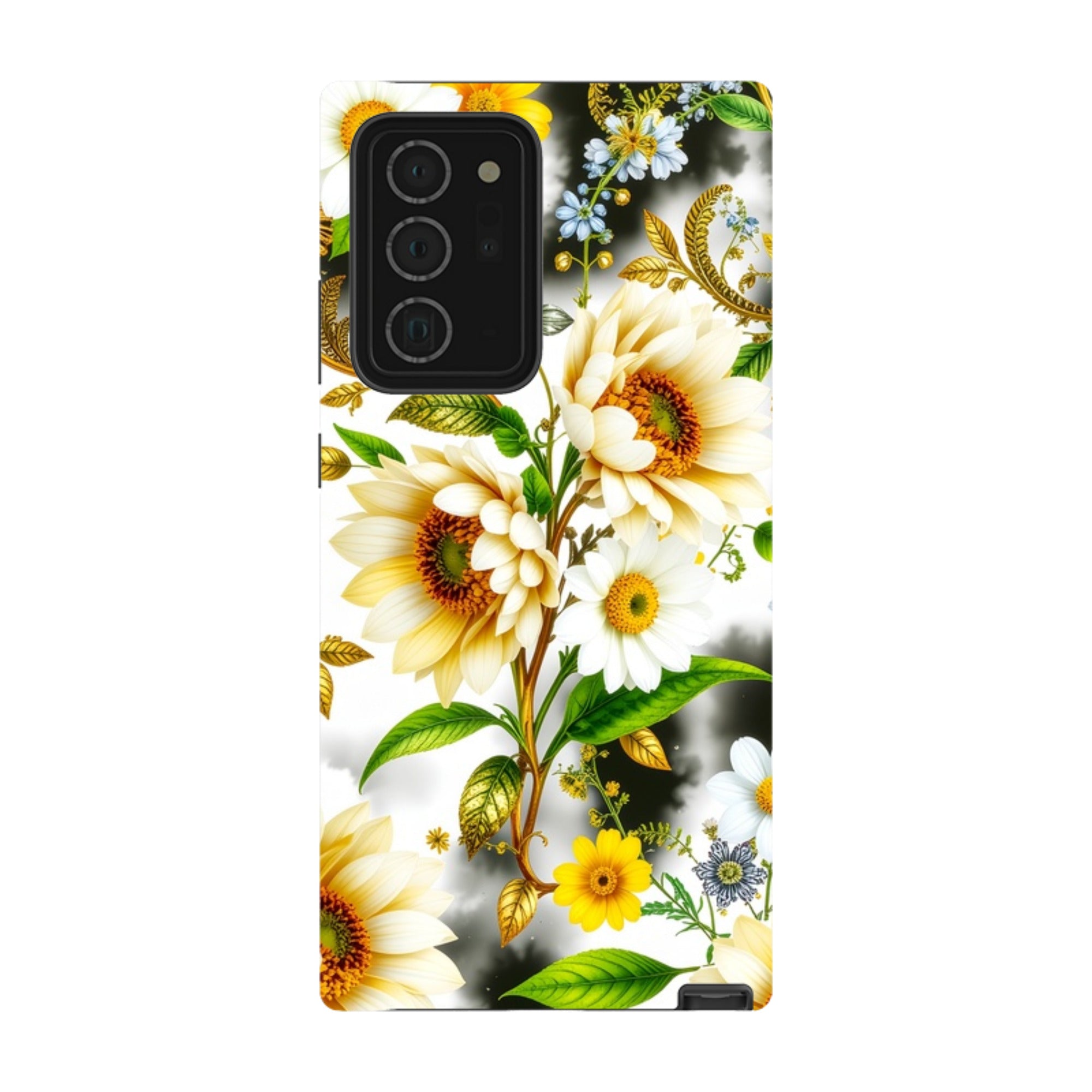 Samsung Tough  Case - Gold Flowers