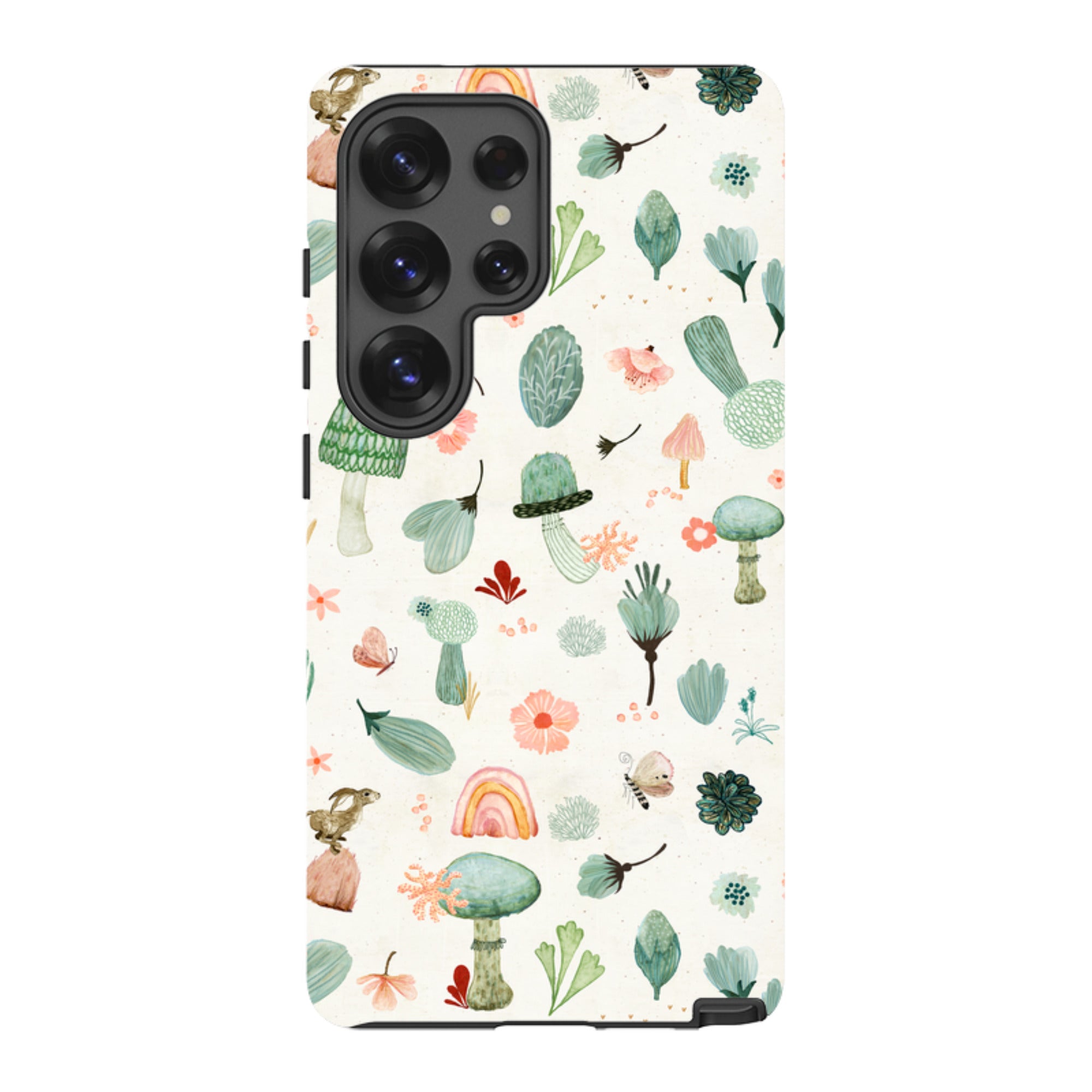 Samsung Tough Case - Mushroom World Cream By Katherine Quinn