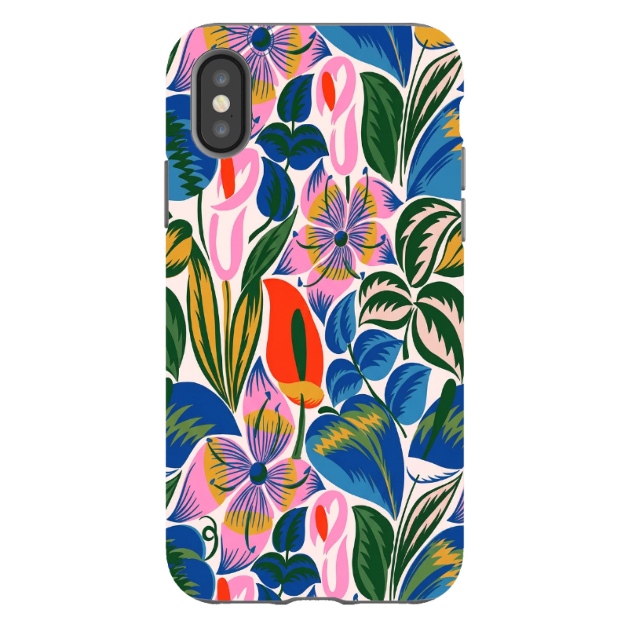 iPhone Tough Case - Retro Tropical Floral