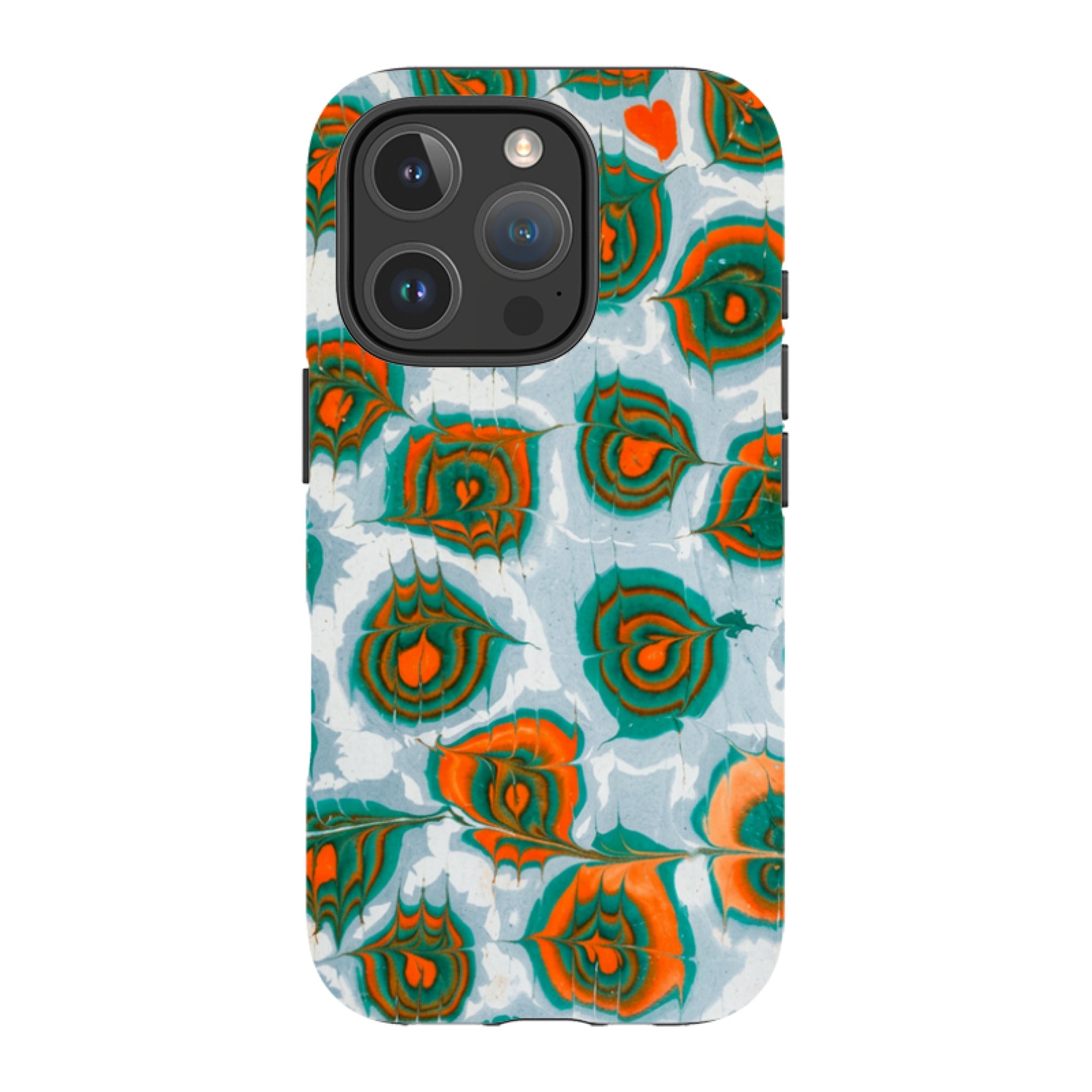 iPhone MagSafe Tough Case - Teal & Orange Marble