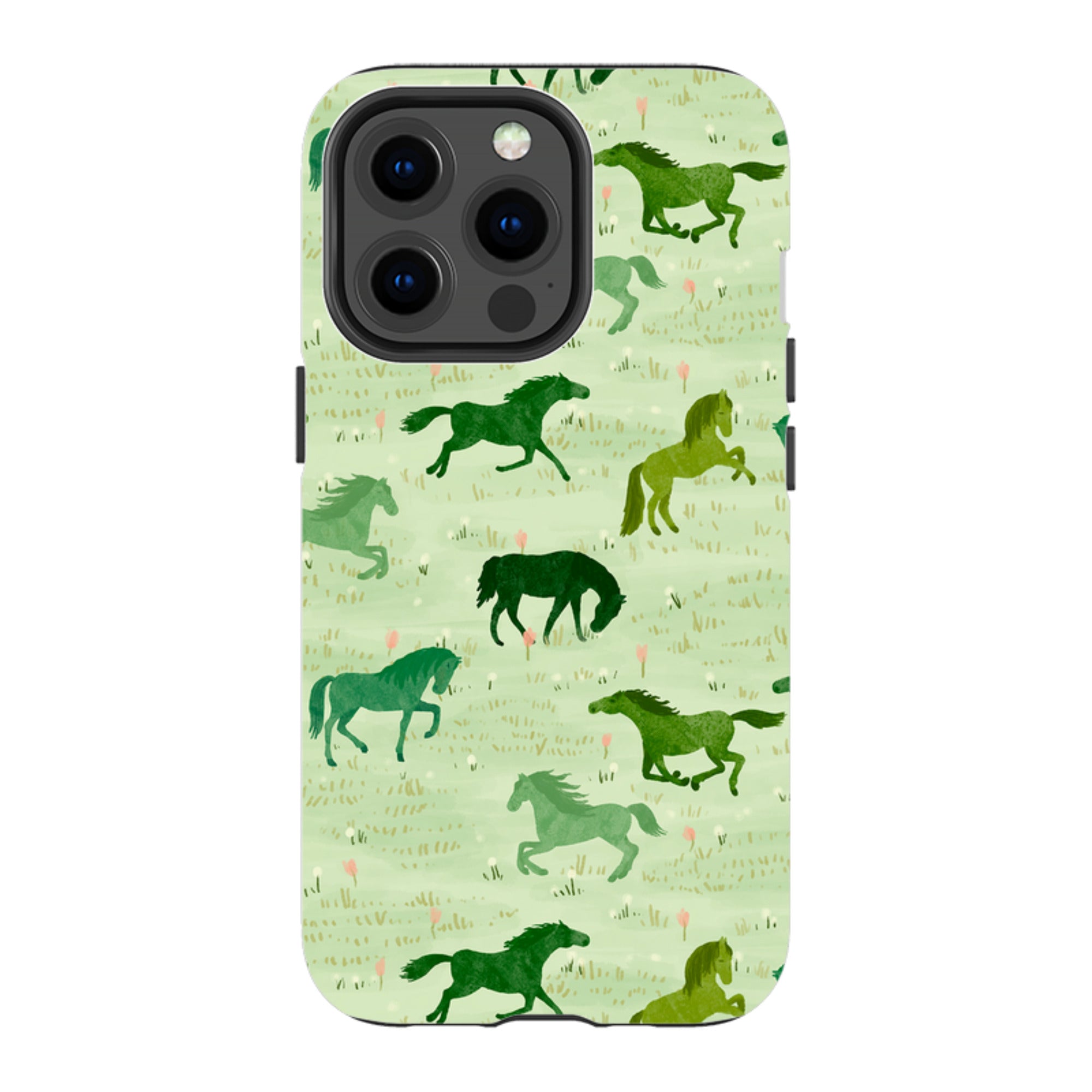 iPhone Tough Case - Wild Horses Meadow By Katherine Quinn
