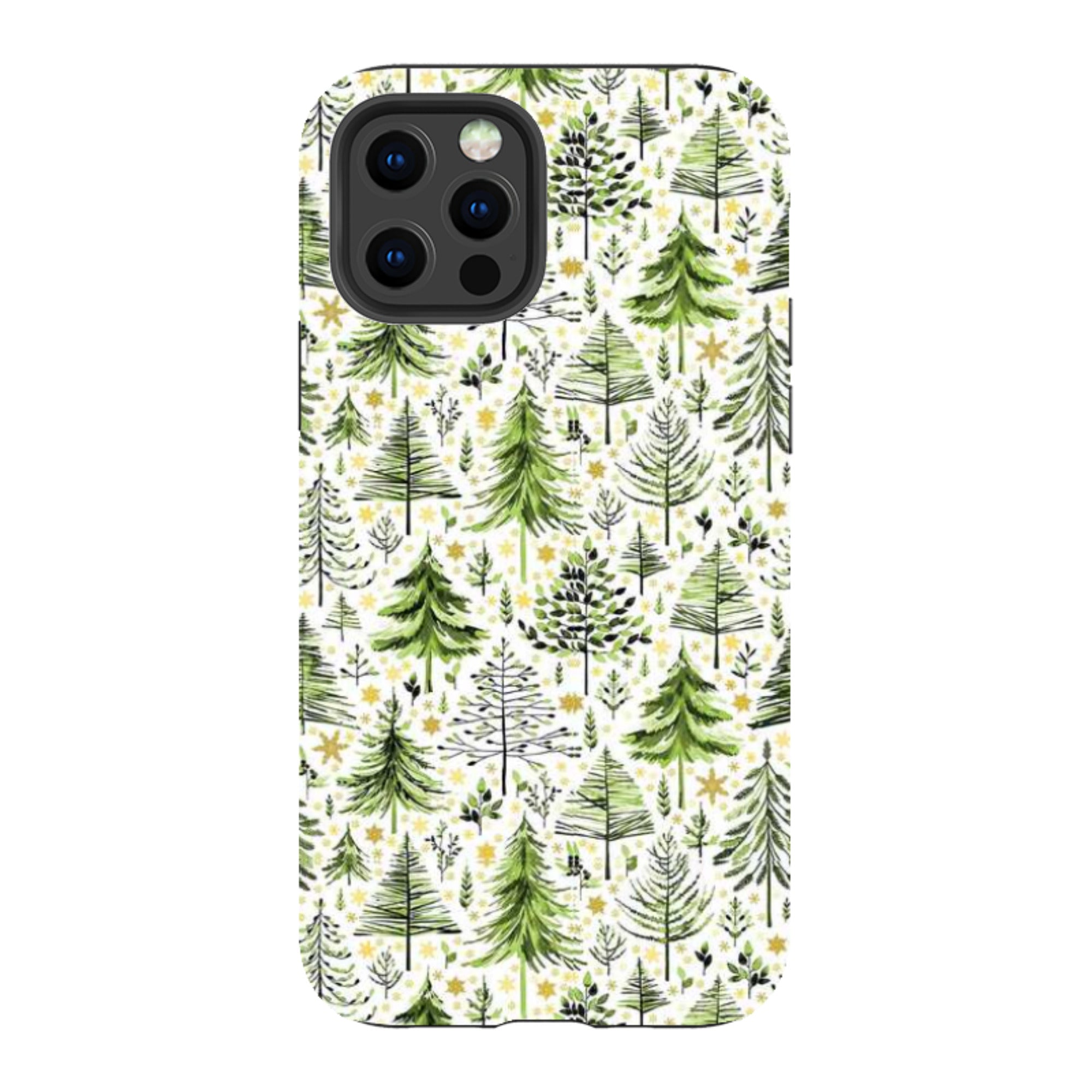 iPhone Tough Case - Green Xmas Trees By Elisabeth Haager