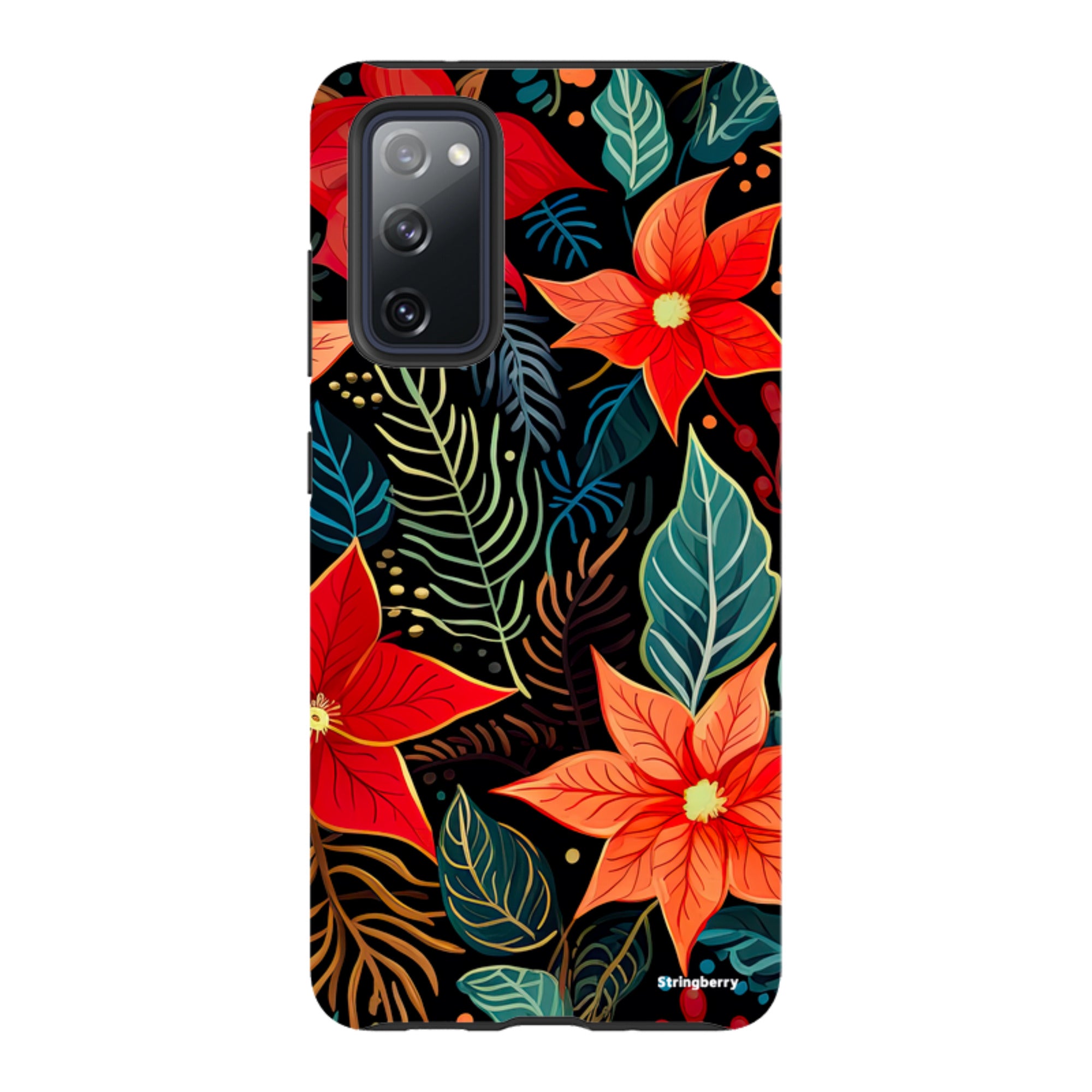 Samsung Tough Case -Red Winter Floral