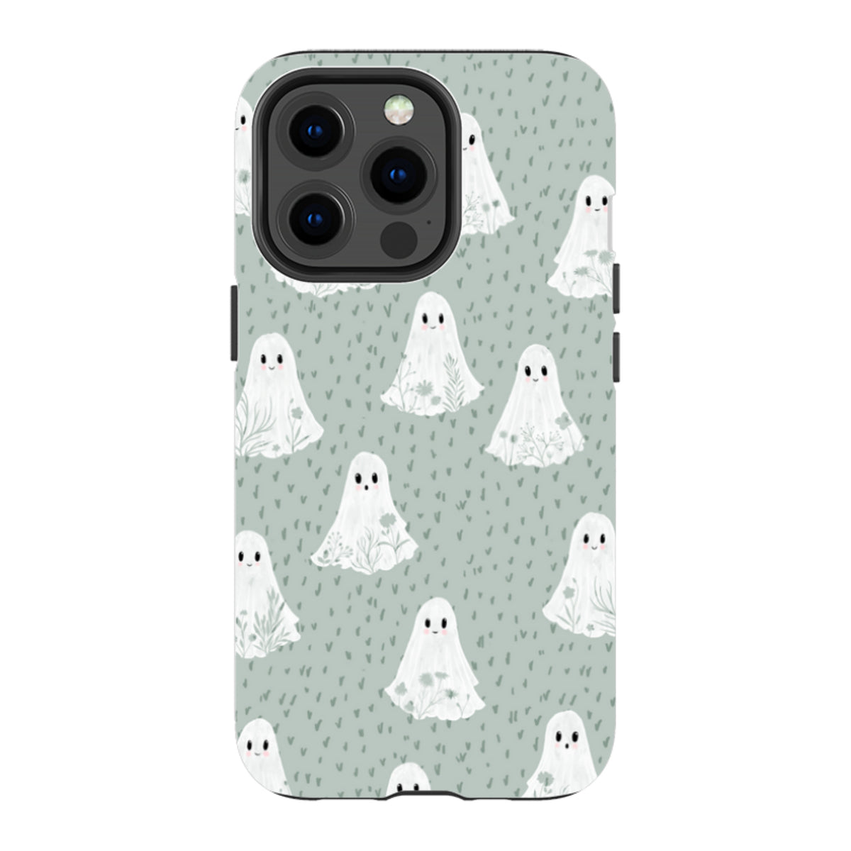 iPhone Tough Case - Floral Ghosts - Dusty Gourd By Katherine Quinn