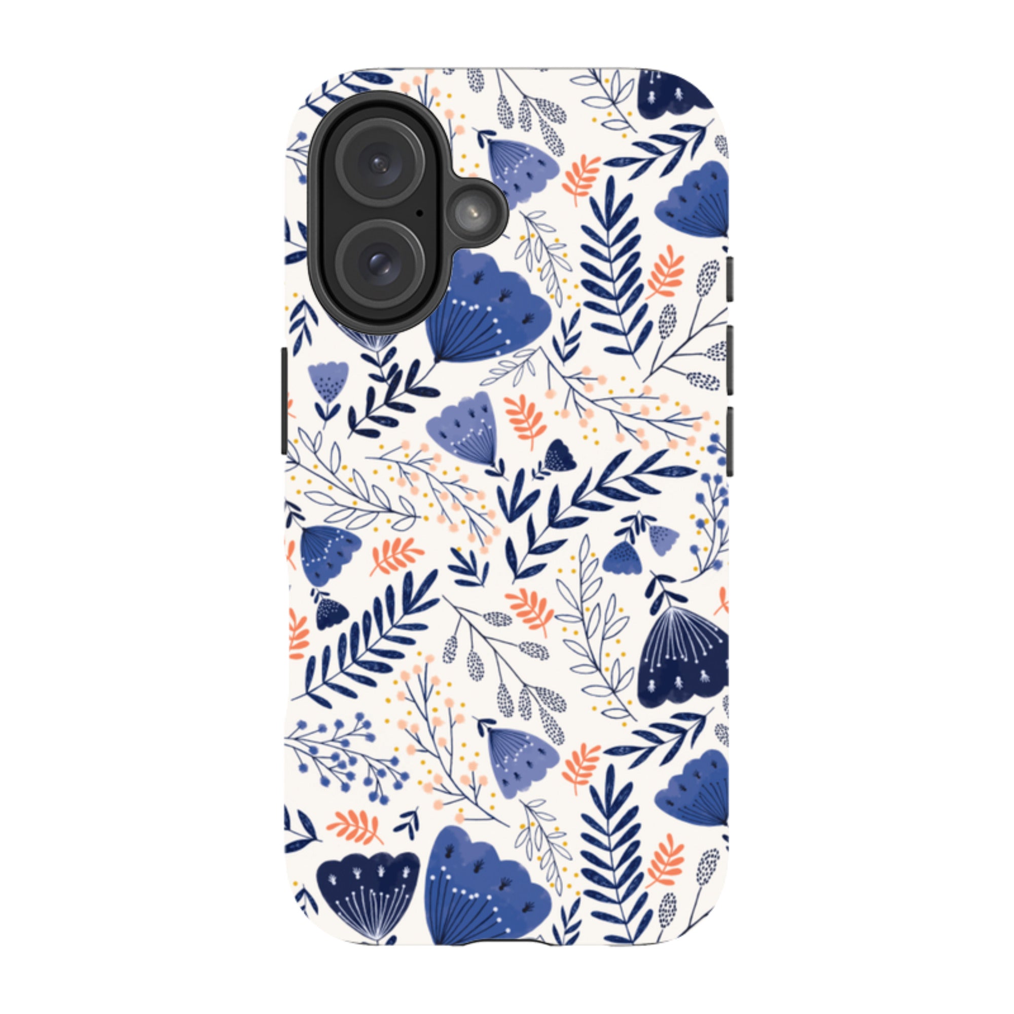 iPhone MagSafe Tough Case -  Blue Floral By Jade Mosinski