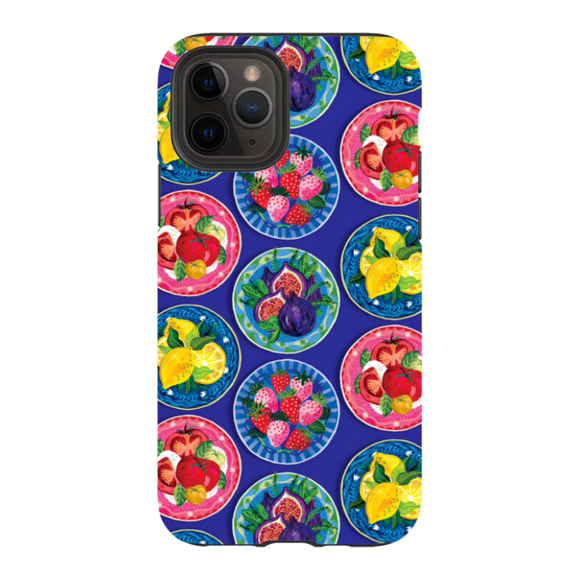 iPhone Tough Case - Summer Plates Blue By Emma Frances Grant