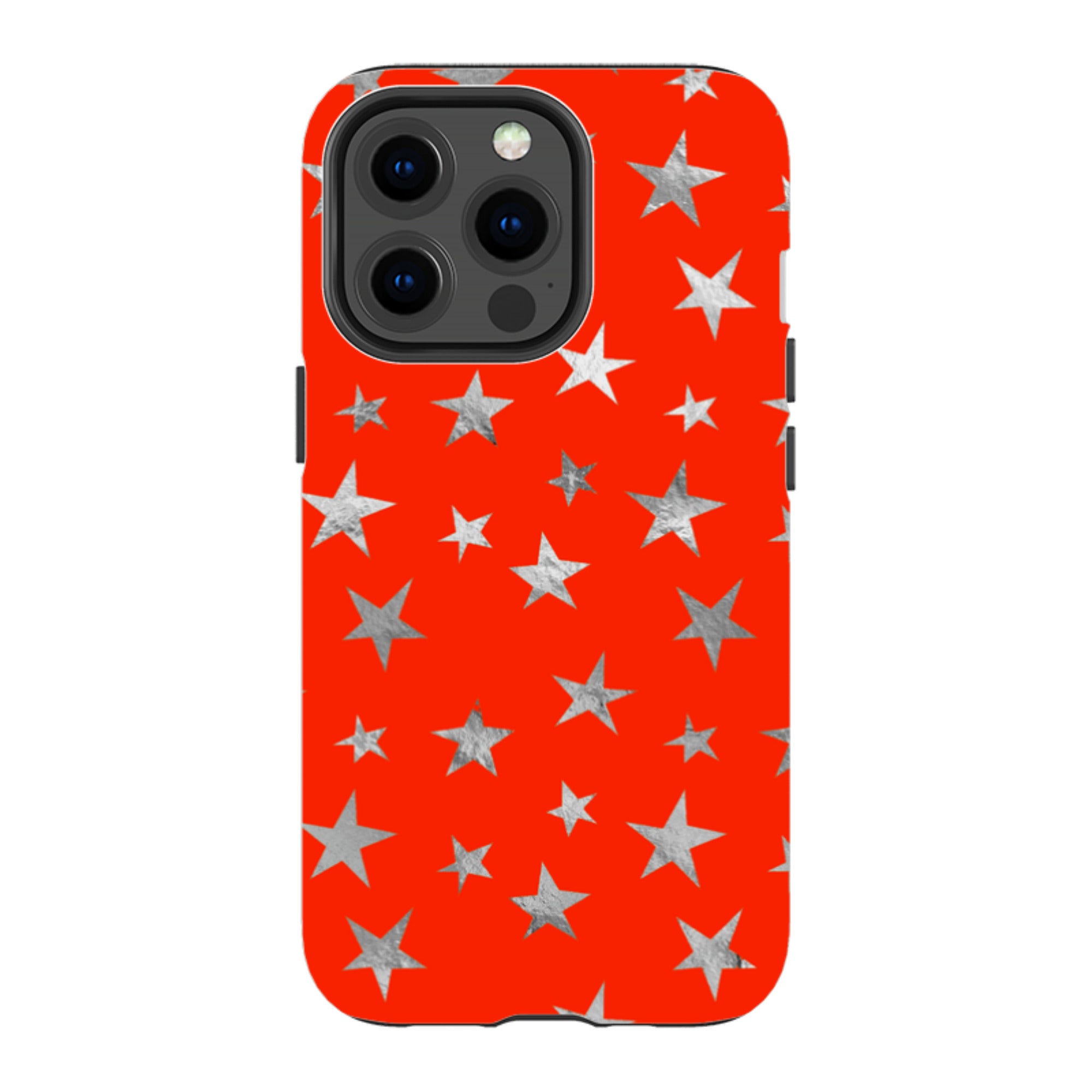 iPhone Tough Case - Red and Silver Stars
