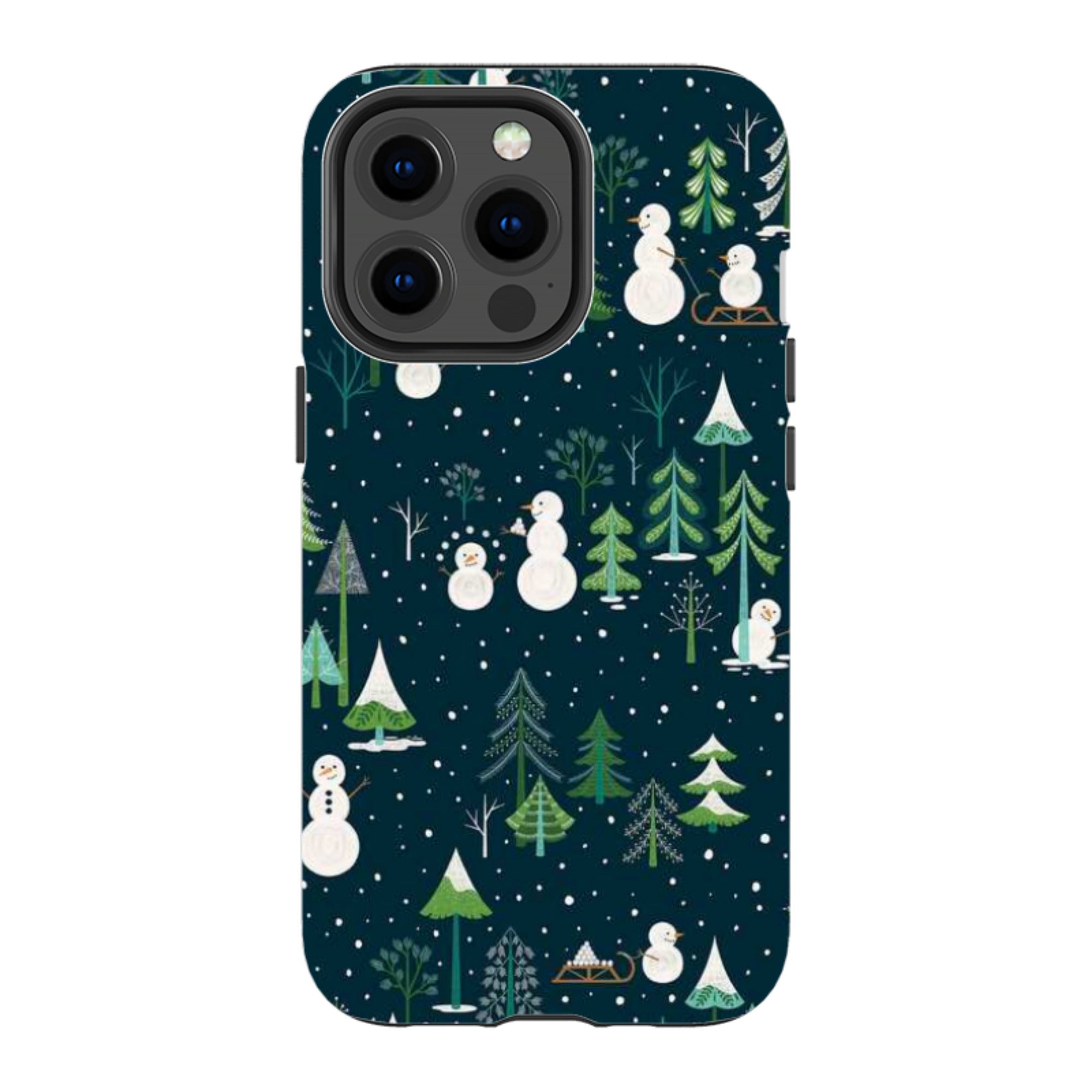 iPhone Tough Case - Snowman Playground By Jenny Zemanek