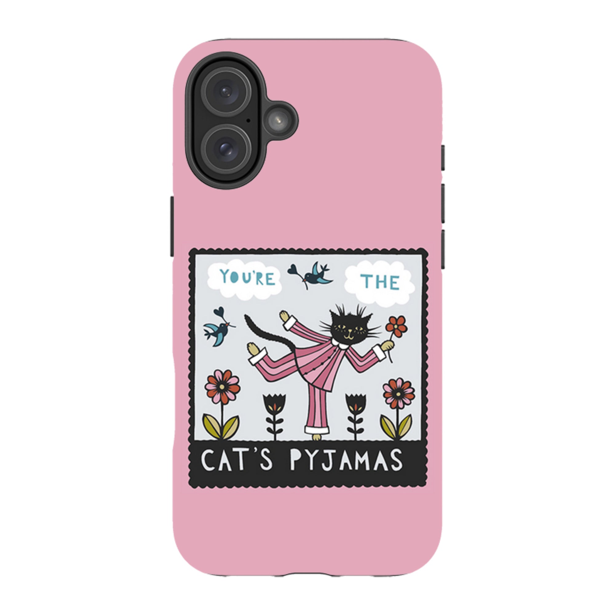 iPhone Tough Case - Cats Pyjamas Pink By Suzy Taylor