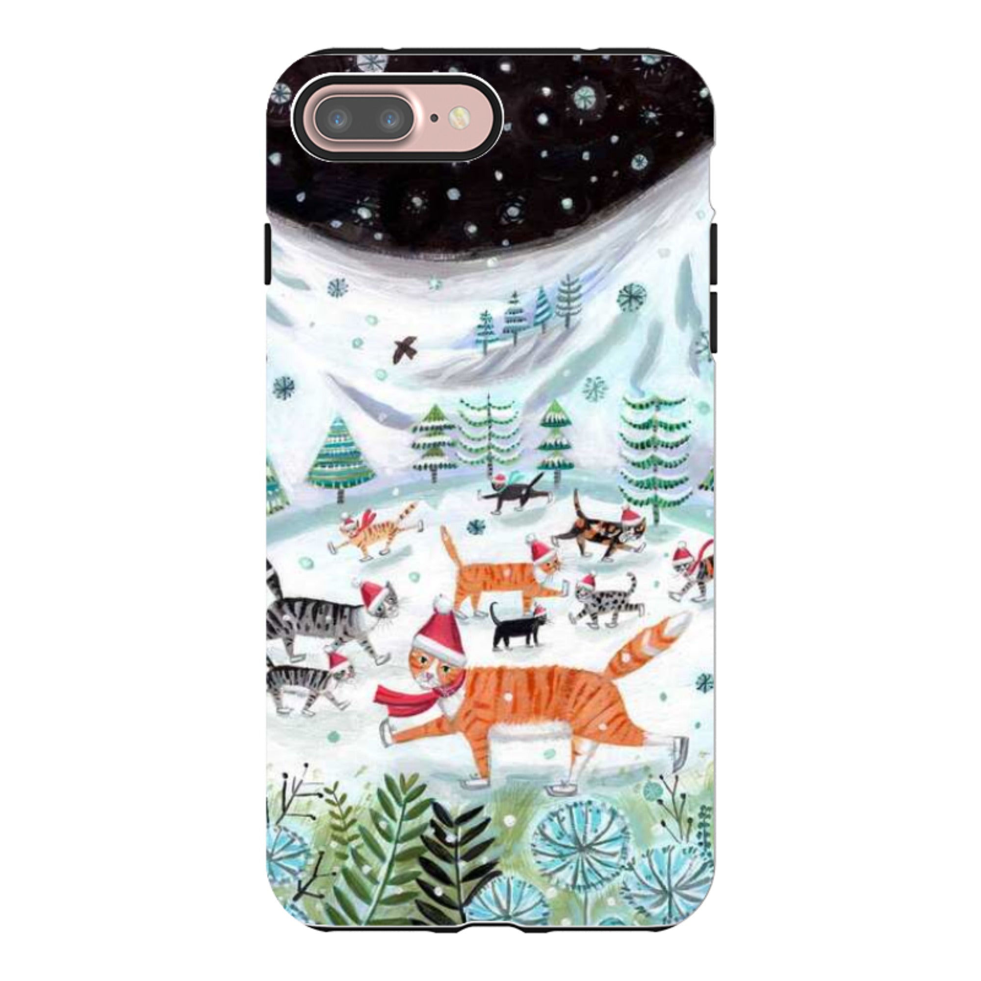 iPhone Tough Case - Cats On Ice By Mary Stubberfield