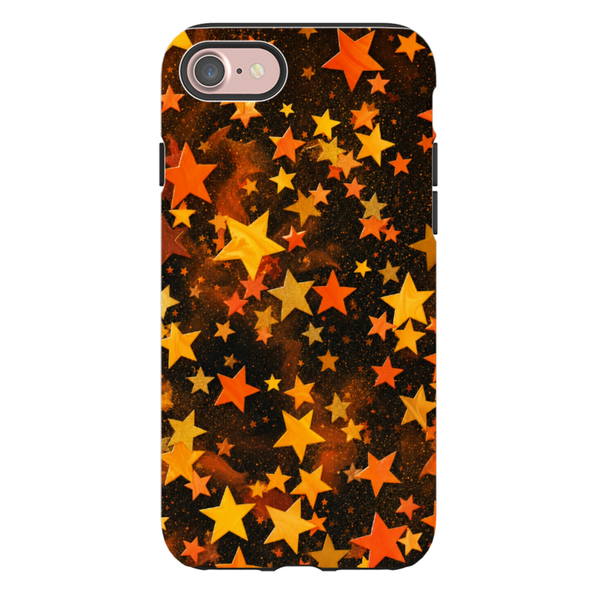 iPhone Tough Case - Orange Galaxy Star