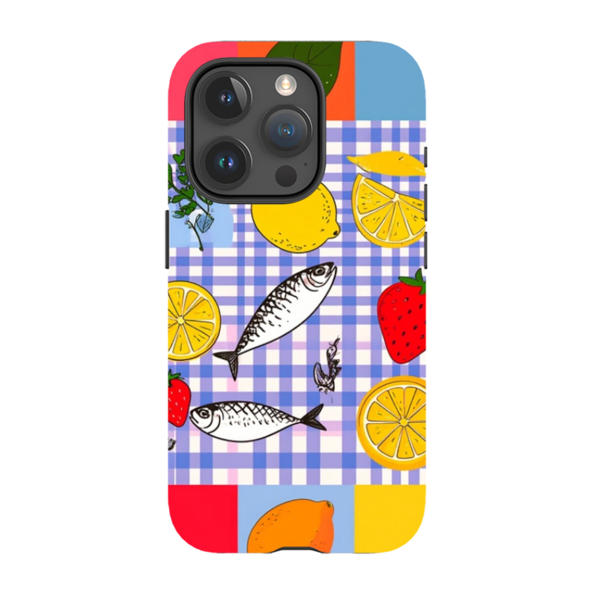 iPhone MagSafe Tough Case - Sardines and Checks