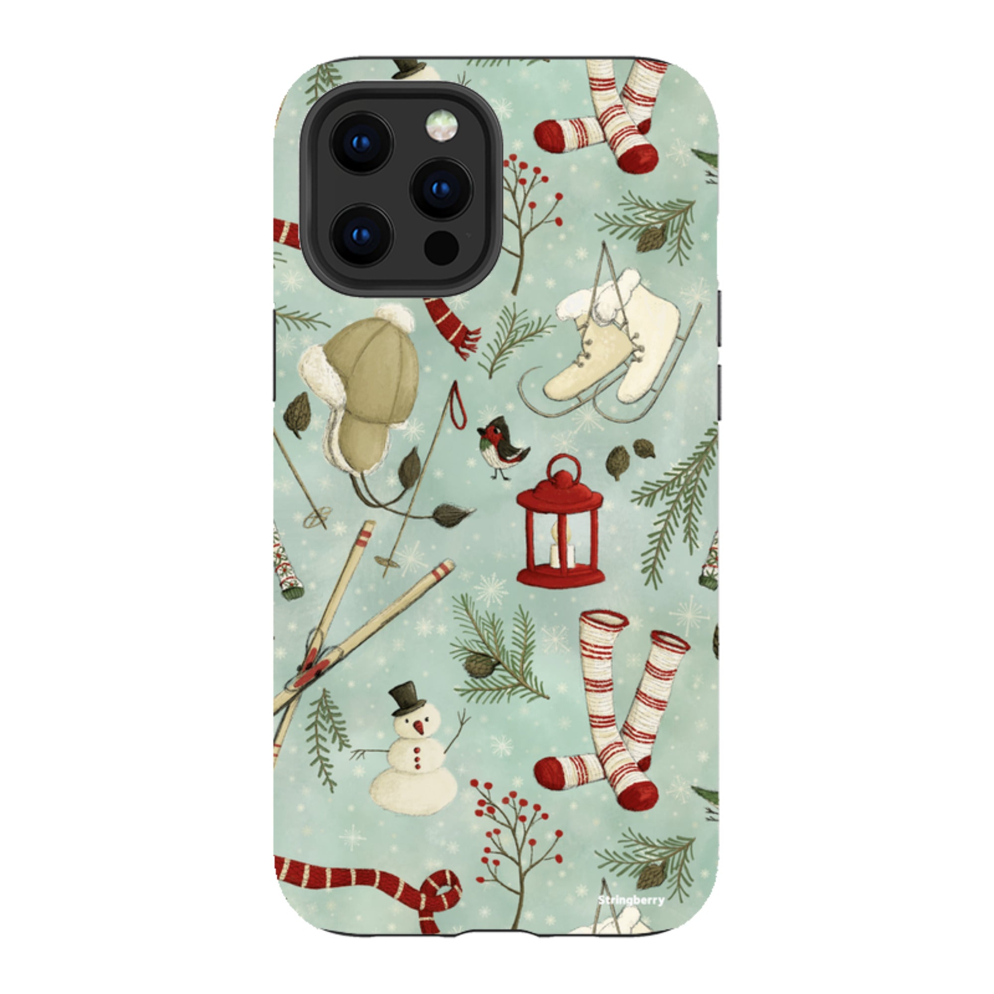 iPhone Tough Case - Winter Pattern By Maja Lindberg