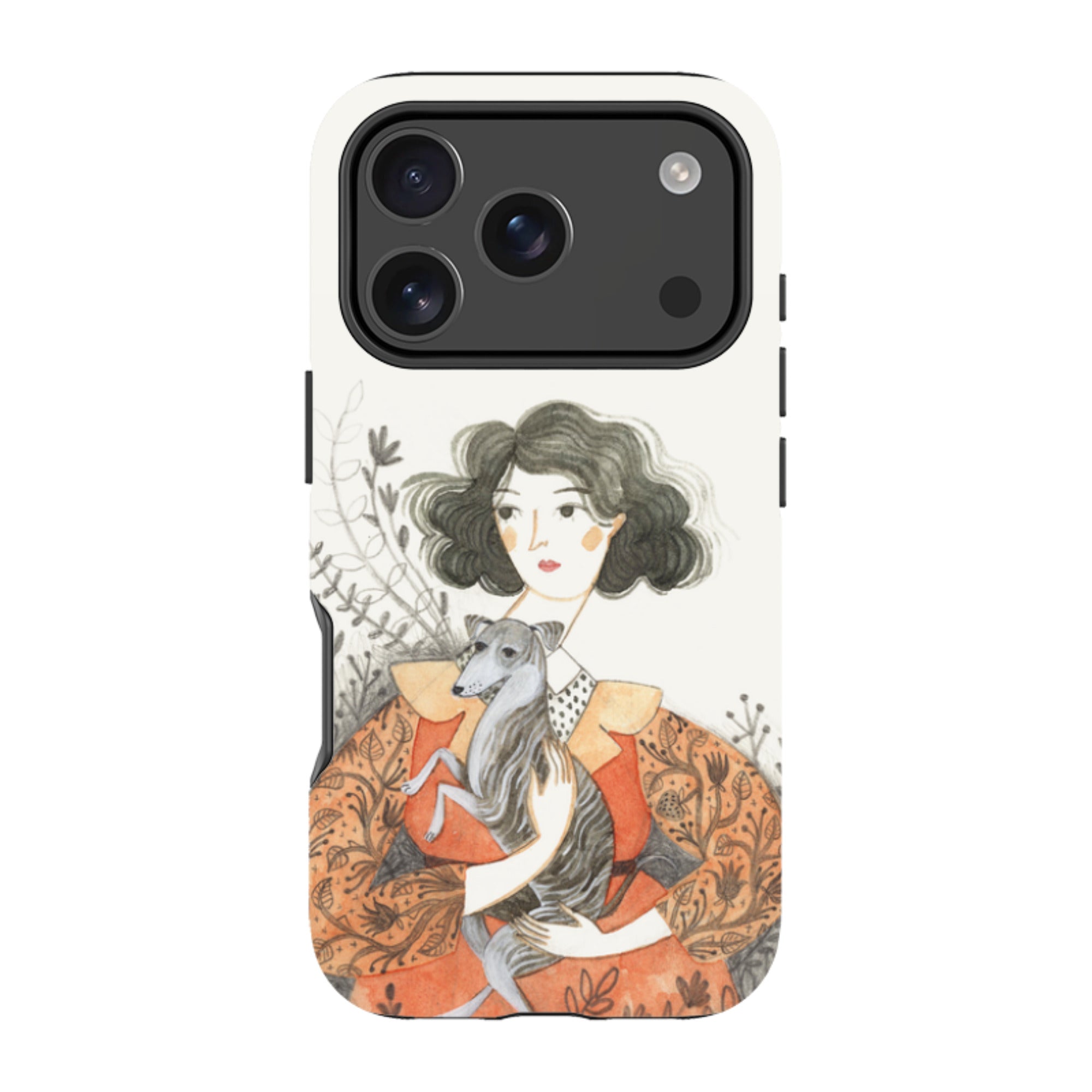 iPhone MagSafe Tough Case - Lady With Whippet By Meghann Rader