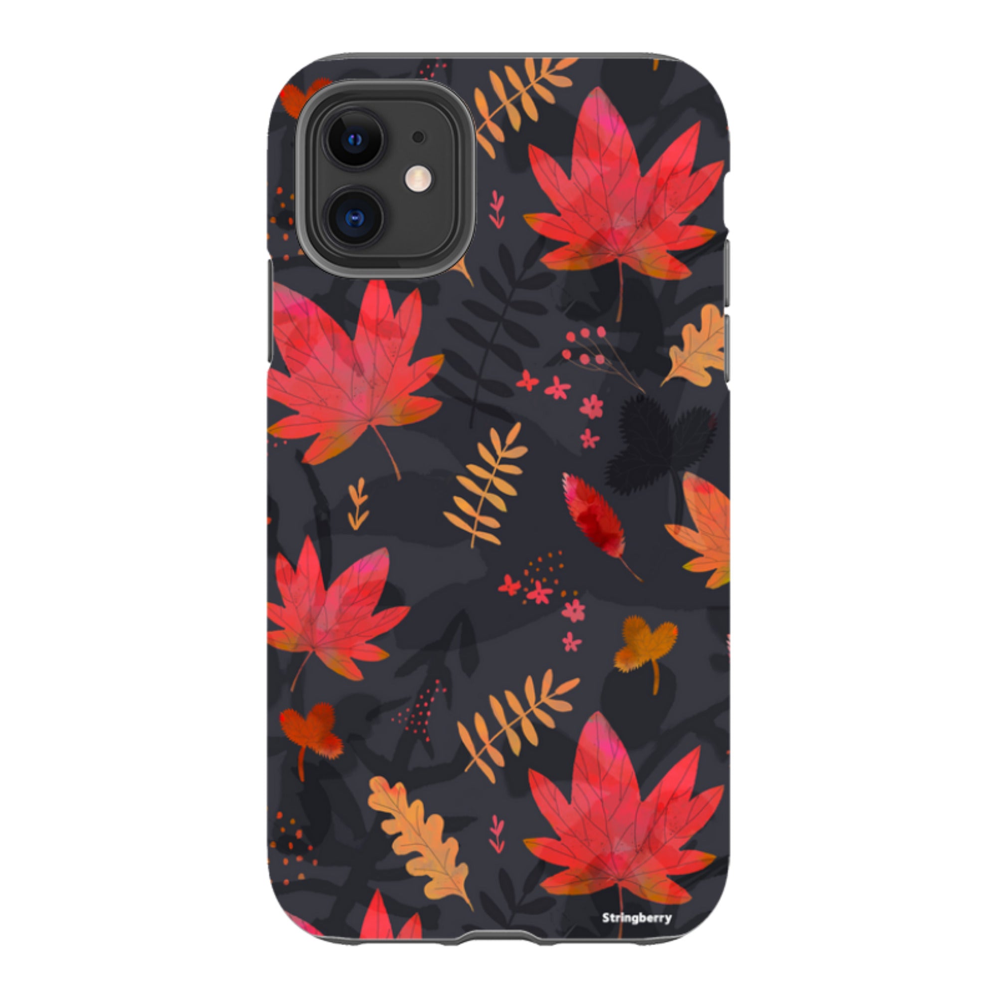 iPhone Tough Case - Autumn Leaves Dark