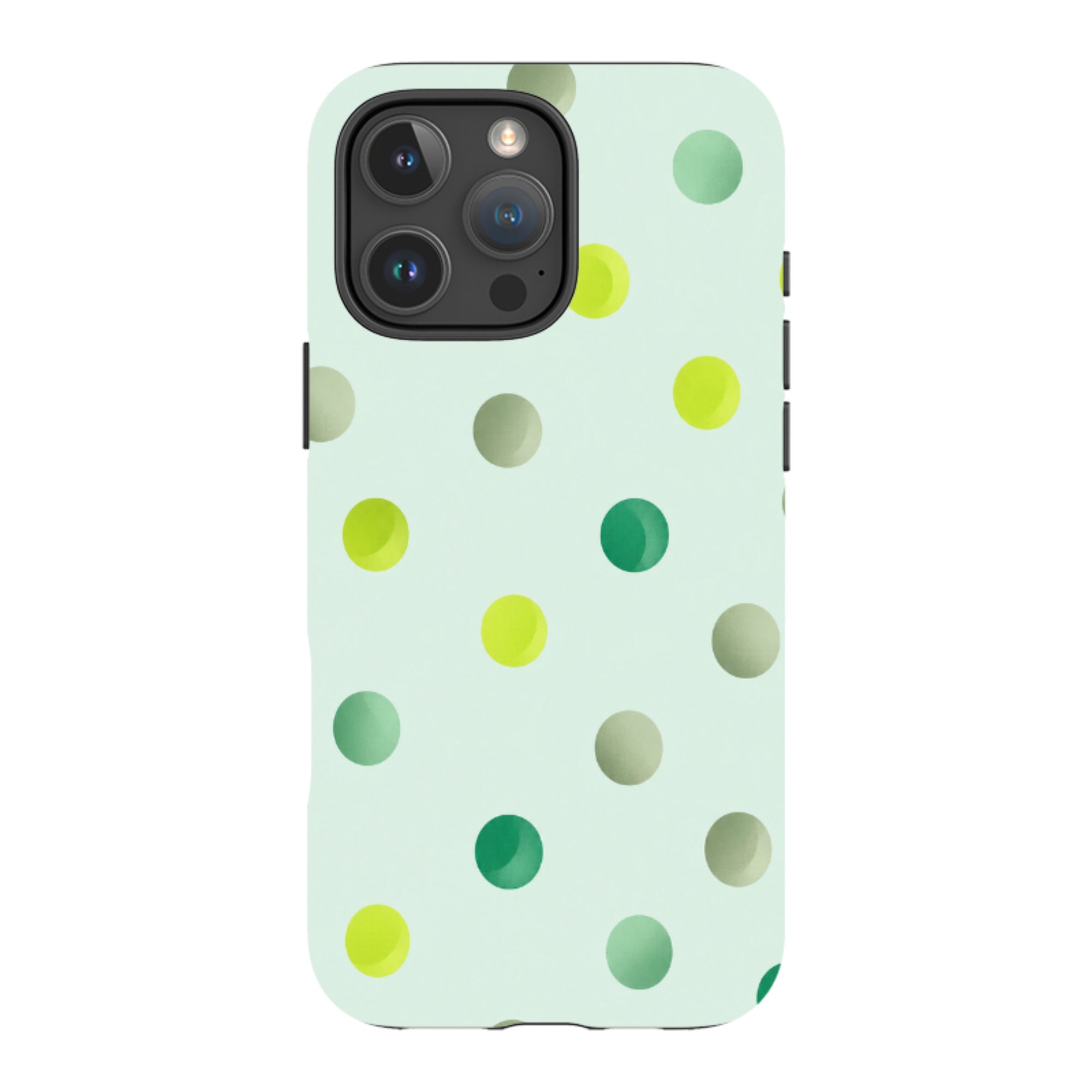 iPhone Tough Case - Mint Polka Dot