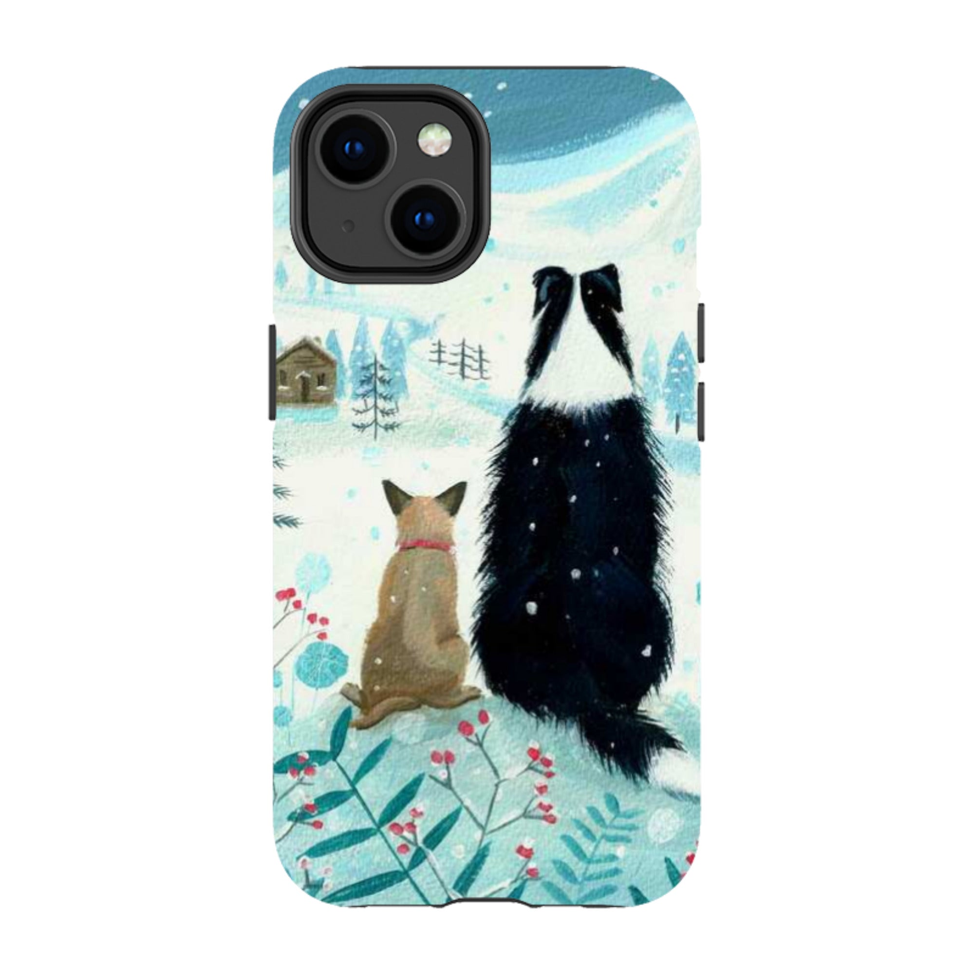 iPhone Tough Case - Dogs Xmas By Mary Stubberfield