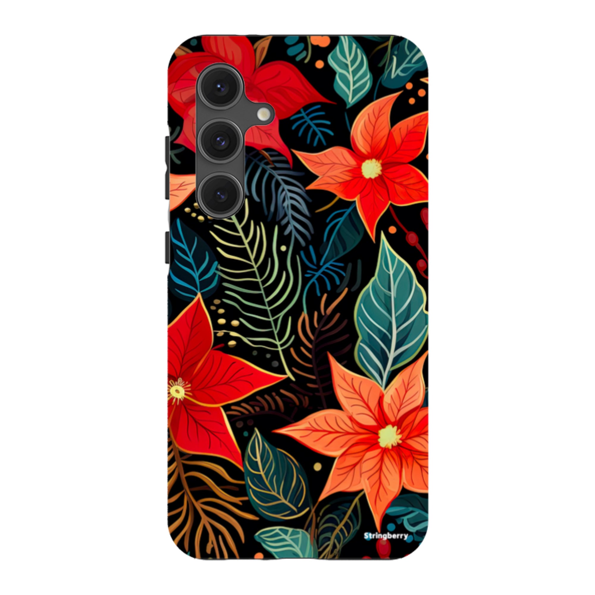 Samsung Tough Case -Red Winter Floral