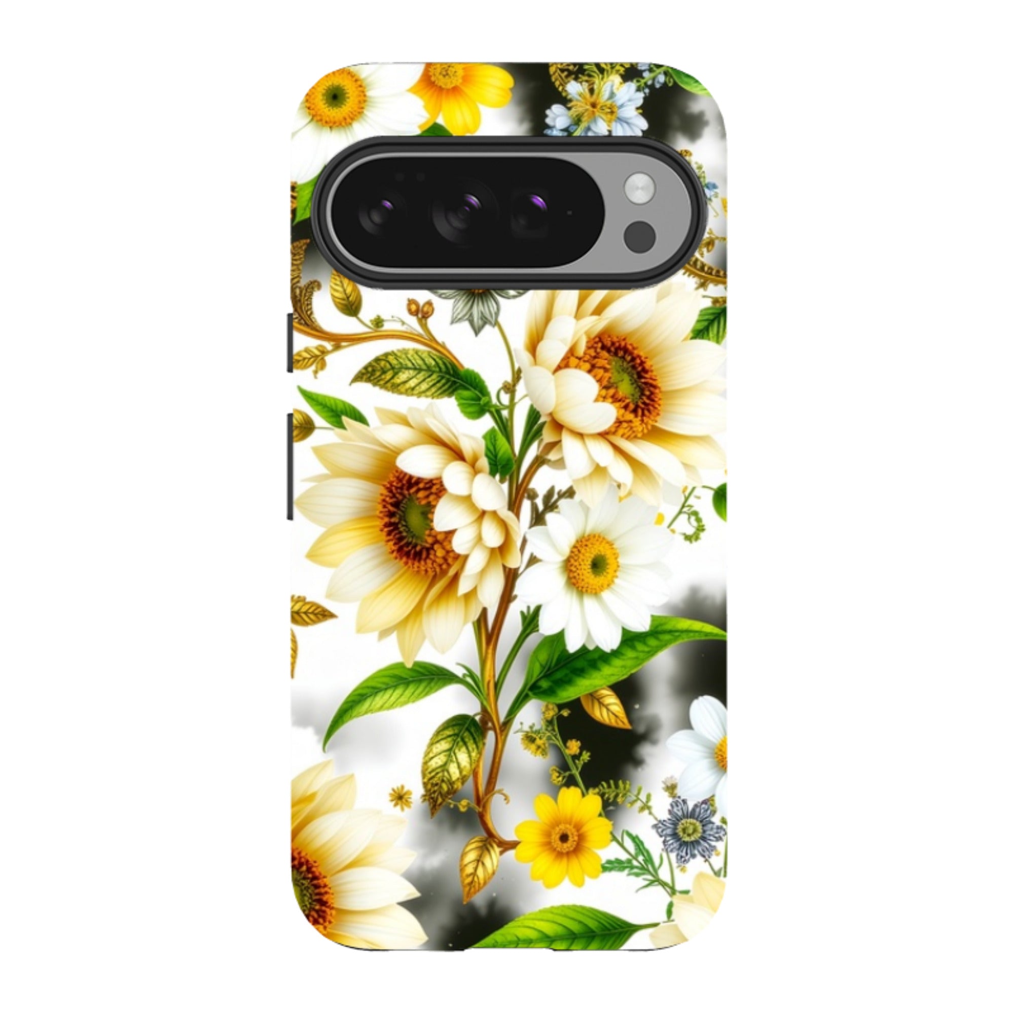 Google Tough Case - Gold Flowers