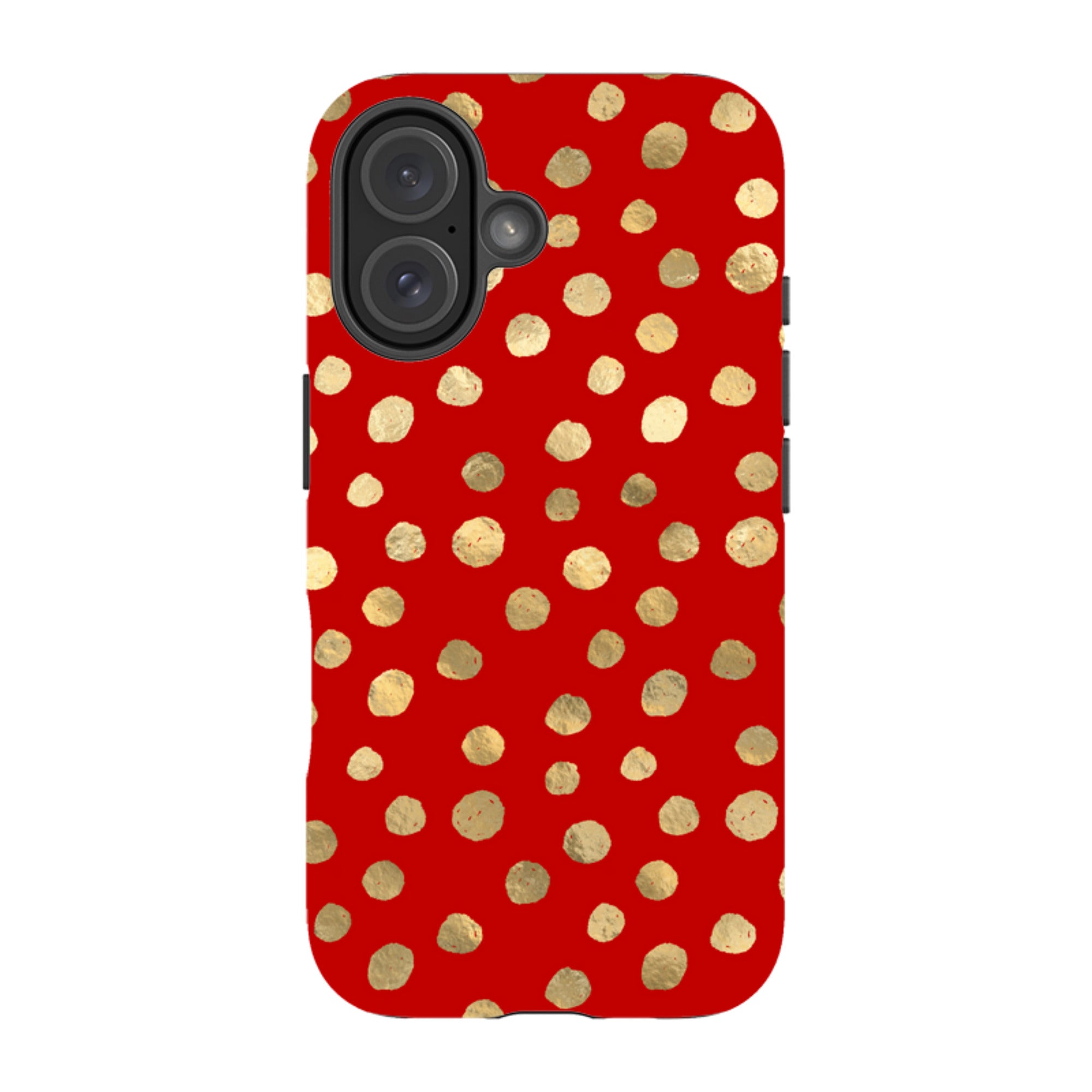 iPhone Tough Case - Burgundy and Gold Stars