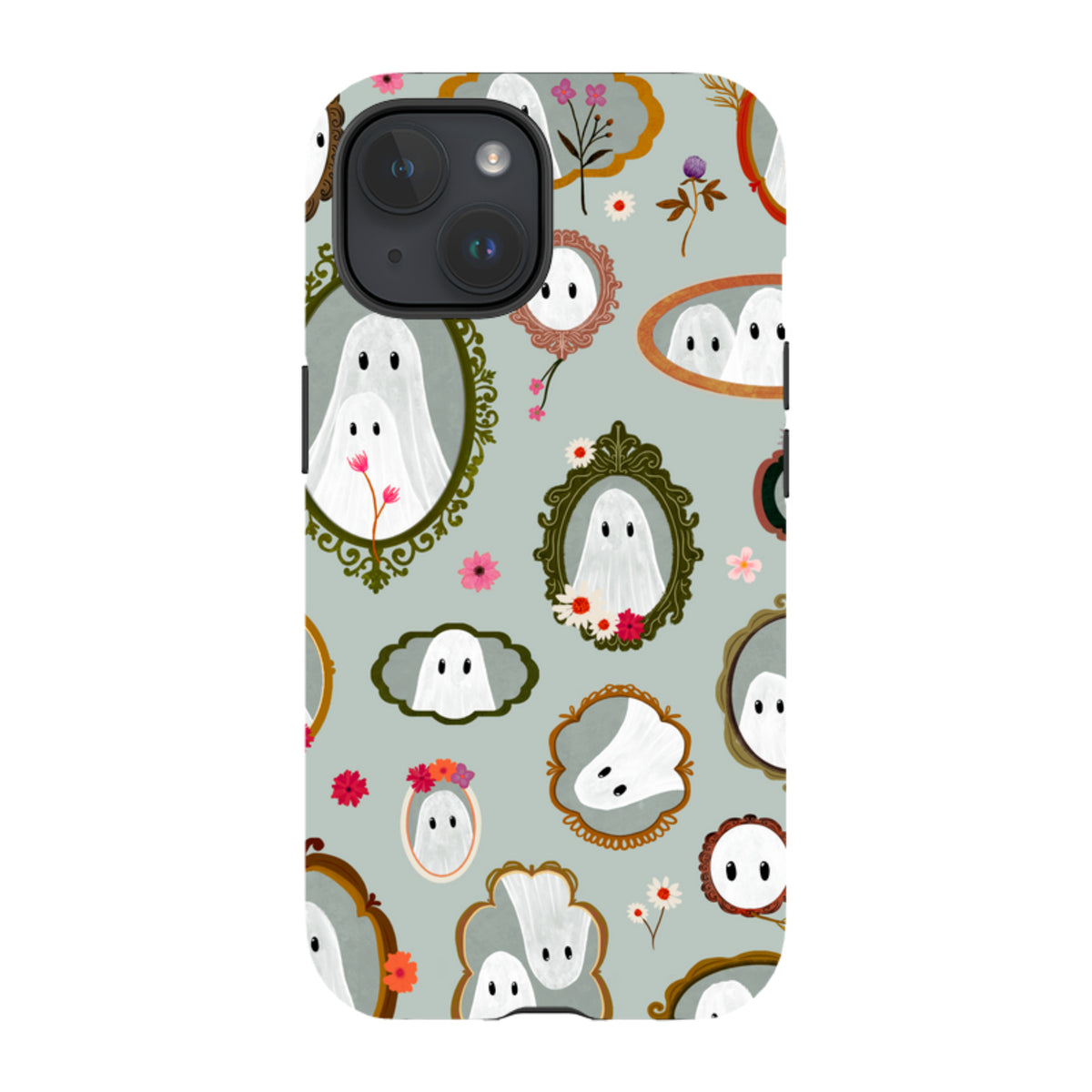 iPhone Tough Case - Framed Ghosts - Dusty Gourd By Katherine Quinn
