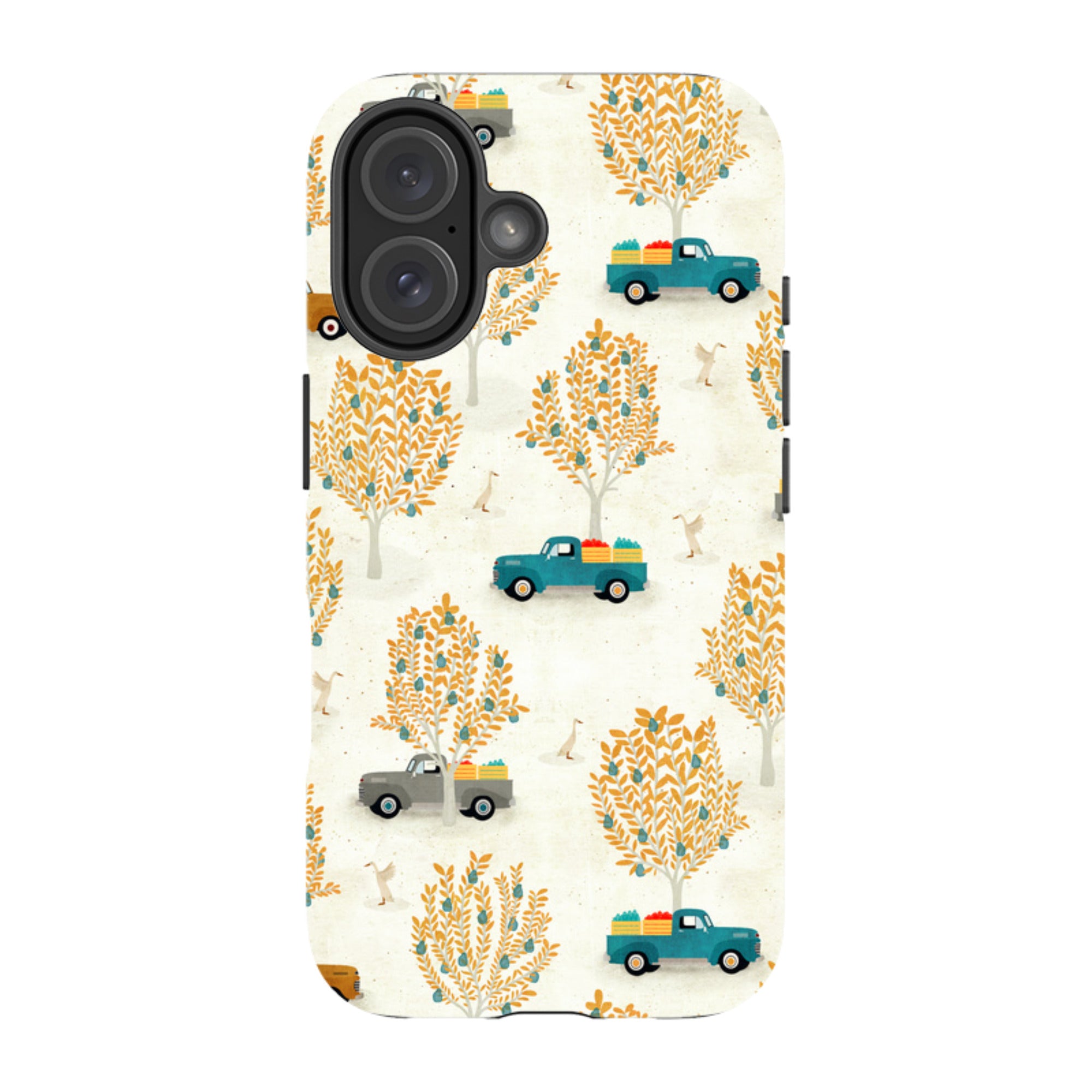 iPhone MagSafe Tough Case - Pear Trees and Trucks By Katherine Quinn
