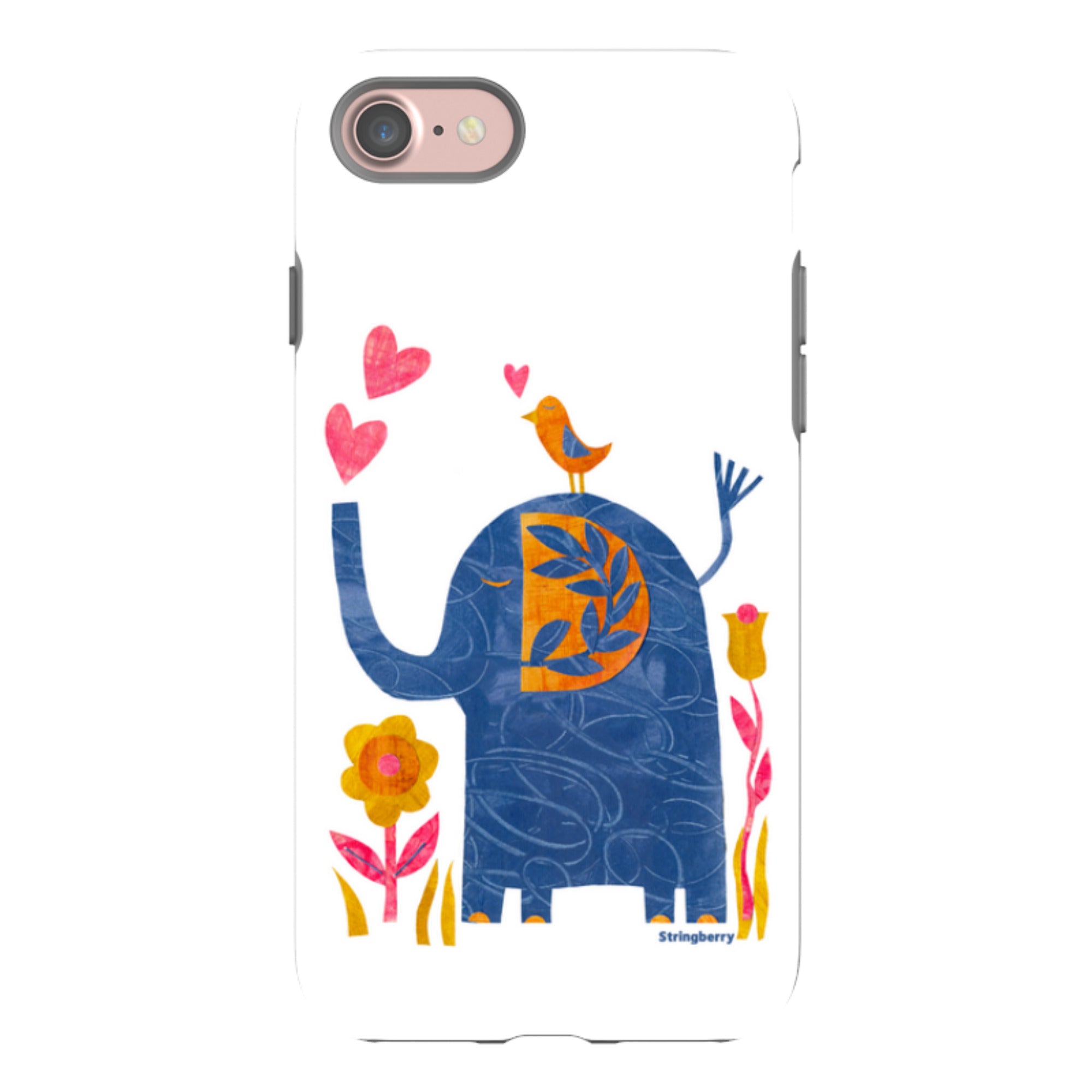 iPhone Tough Case - Elephant In Love By Tracey English